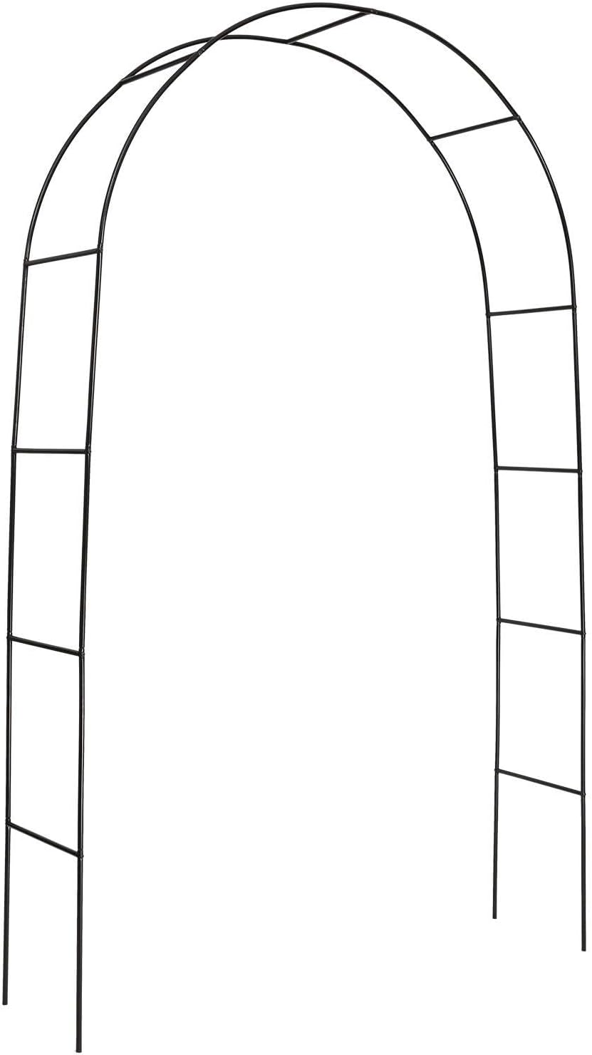 DOEWORKS Wedding Arch Stand, Party Show Backdrop Arch Frame, Garden Metal Arborwith Round Top, 7'9'' High x 4'7''Wide