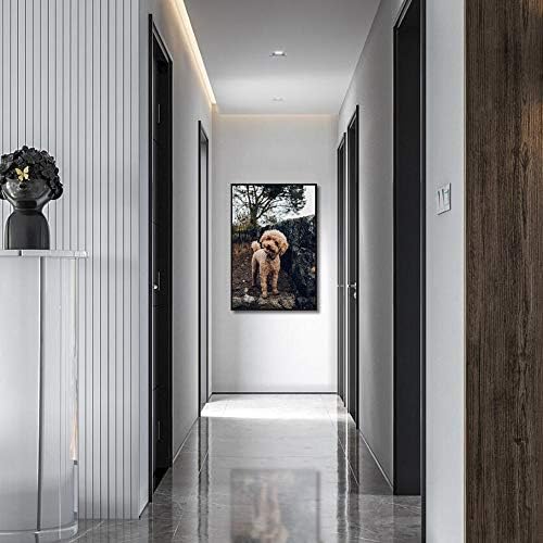 NWT Custom Framed Canvas Prints with Your Photo for Pets, Personalized Canvas Wall Art for Living Room, Bedroom - 16x24 inches