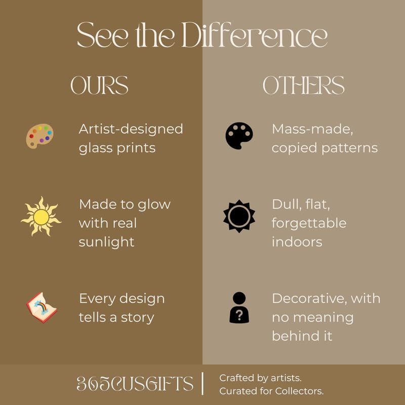 Rectangle Ocean Wave Suncatcher Stained Glass Window Hanging Handmade Stained Glass Suncatchers Metal Chain Outdoor Garden Decor Gift for Women Christmas Thanksgiving