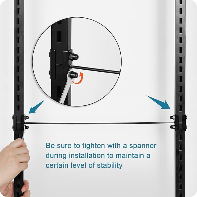 bukfen Over the Door Pantry Organizer, 8-Tier Adjustable Wooden Basket Kitchen Pantry Door Organization and Storage,2 in 1 Wall Mount or Hanging Heavy-Duty Metal Hanging Kitchen Spice Rack,1 Pack