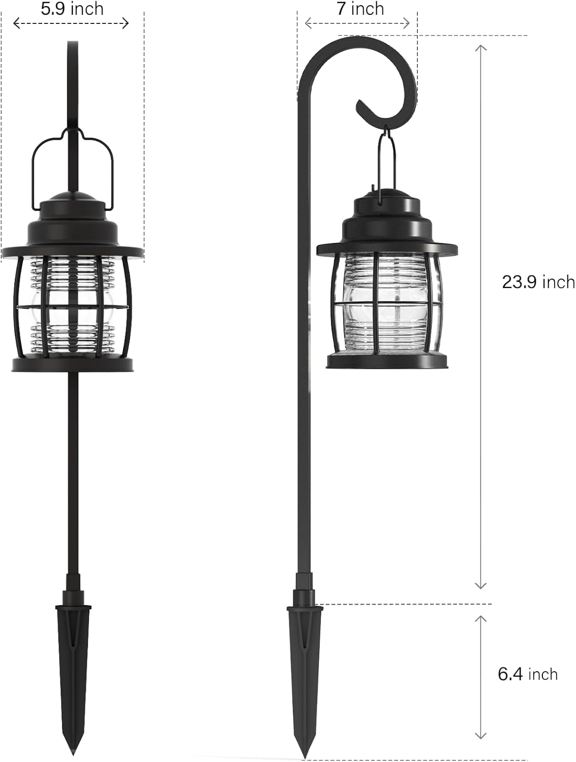 LED Pathway Lights 6 Pack, 1.1W Low Voltage Landscape Lighting Outdoor Harbor Collection 32 Lumen Dual Use Lights with Shepherd Hooks for Driveway, Yard, Garden, and Lawn