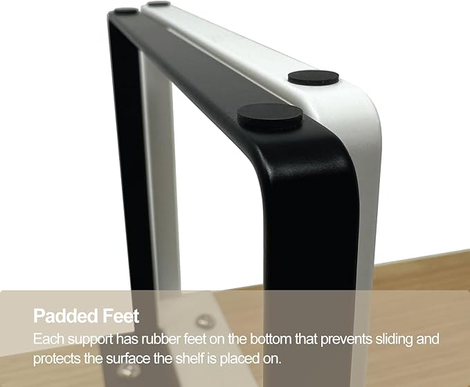 Mitus Shelf Organizer and Storage, Stackable Tiered Wood Cabinet Rack for Countertops, Desktops, Cabinets (Set of 2) 16" Wide Natural Oak and White