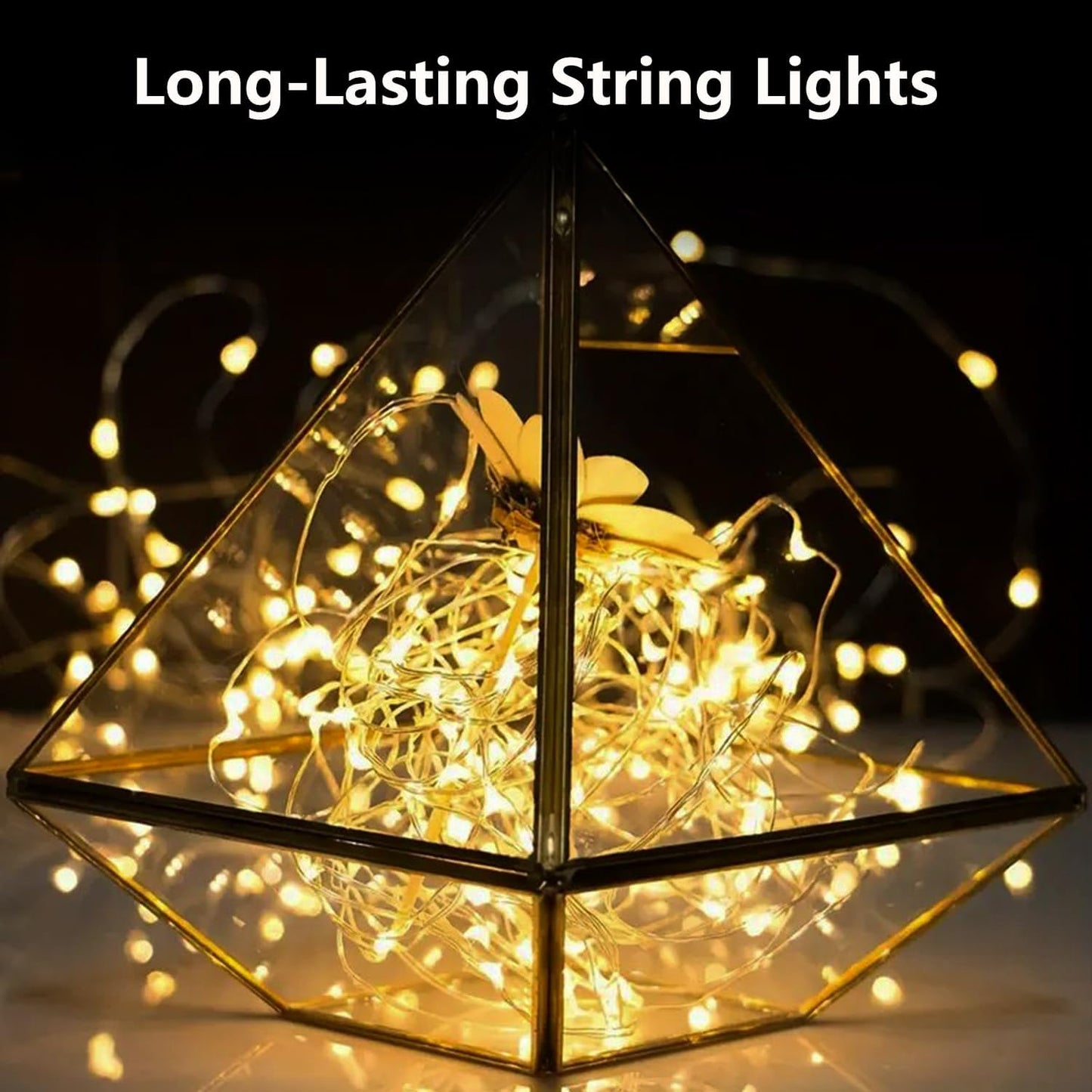 6-Pack Fairy Lights Battery Operated with Timer, Waterproof 16FT 50 LED String Lights Indoor Outdoor, Cuttable Starry Fairy Lights for Christmas Home Bedroom Wedding DIY Centerpiece Decor (Warm White)