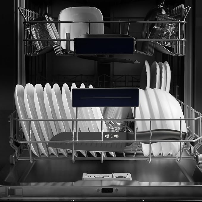 ZHANG XIAO QUAN SINCE 1628 15Pcs Knife Sets with Block, knife sets for kitchen with block High Carbon Stainless Steel Built-in Sharpener Dishwasher Safe(Black)