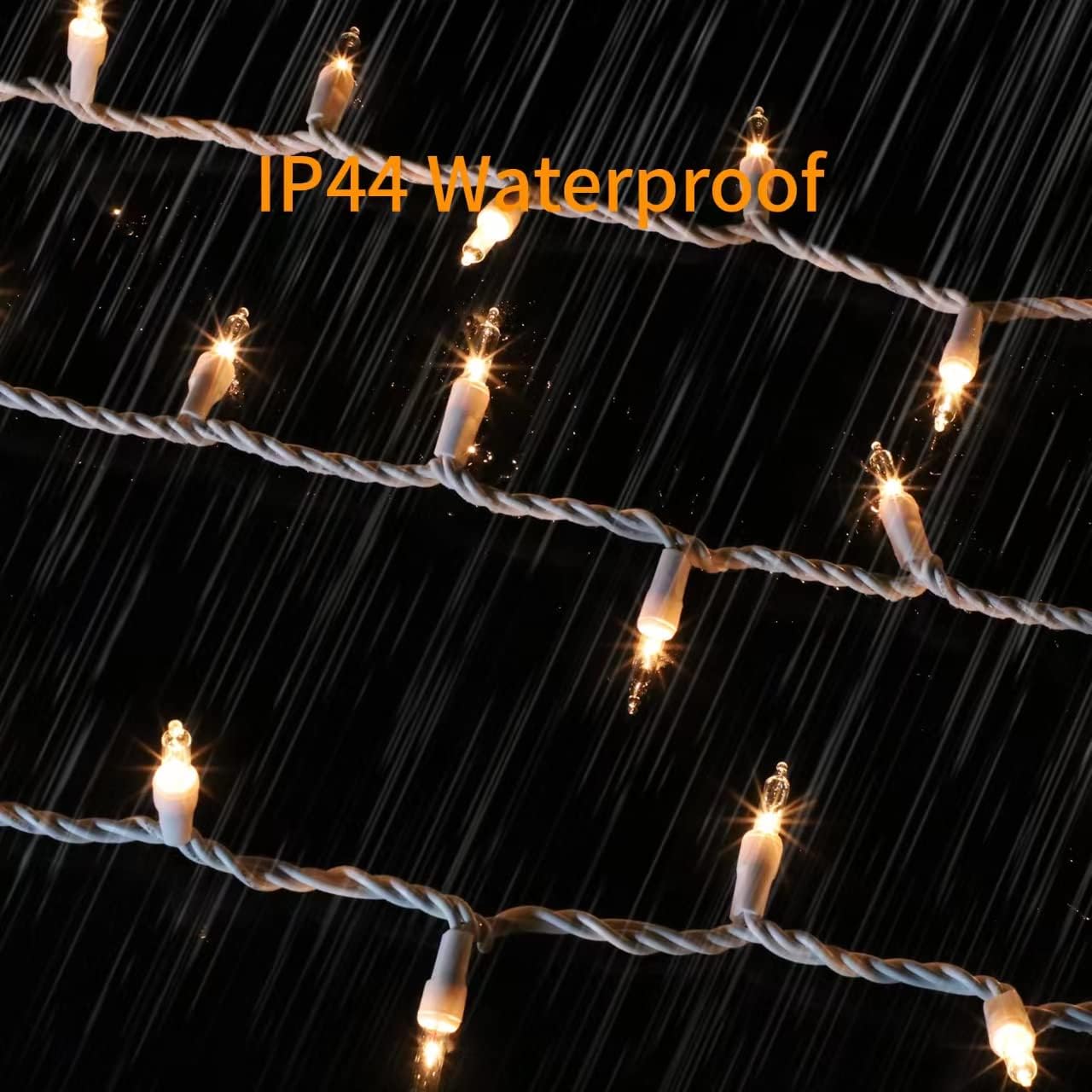 White Wire, Clear Incandescent Bulb 100 Mini String Lights for Indoor Christmas Tree Garland Birthday Wedding Party Festival Decoration