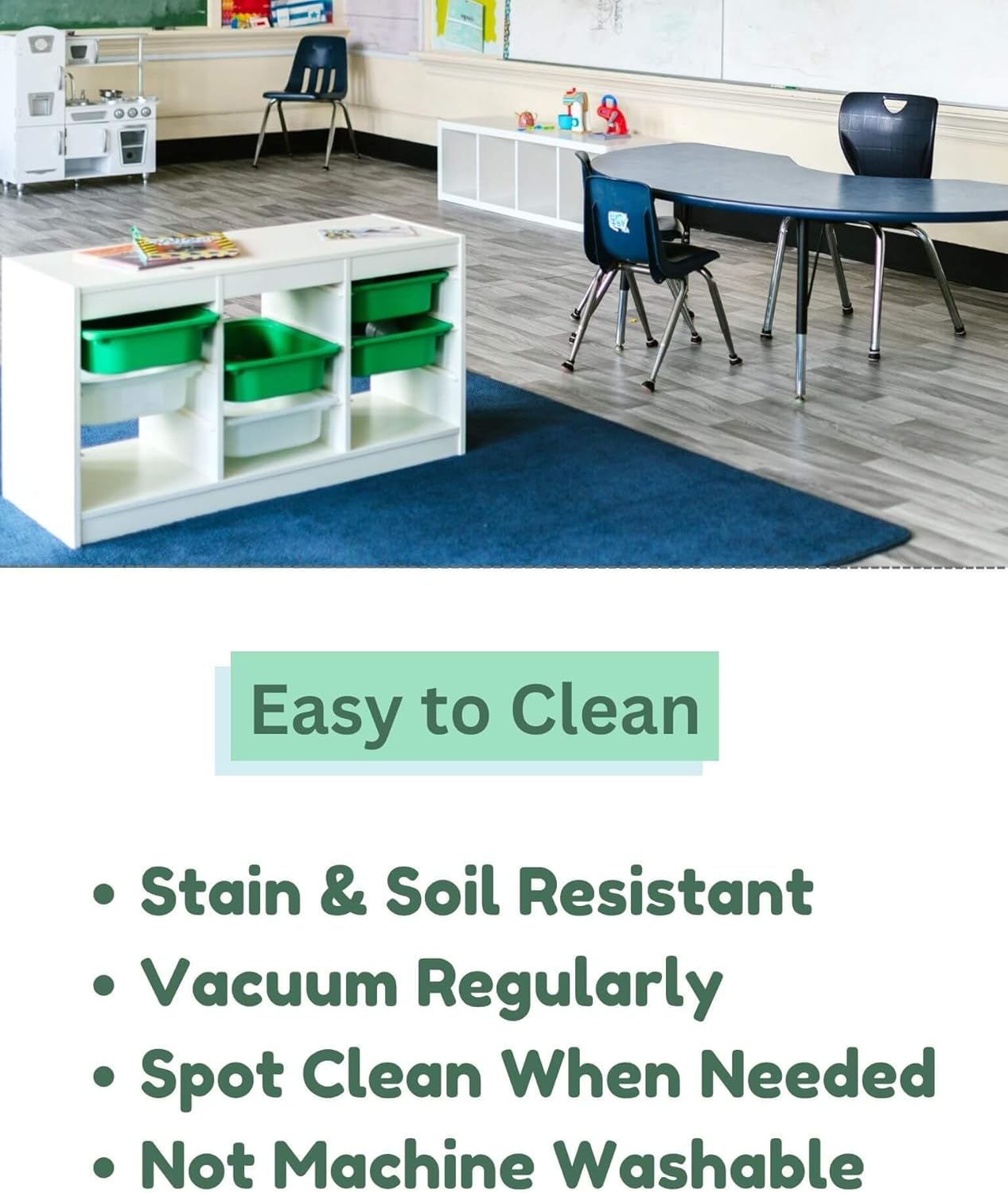 KOECKRITZ Soft and Colorful Kids Classroom Area Rugs (Passes Flammability Pill Test) Many Sizes and Bright Colors to Select from (5' x 8', Froggy)