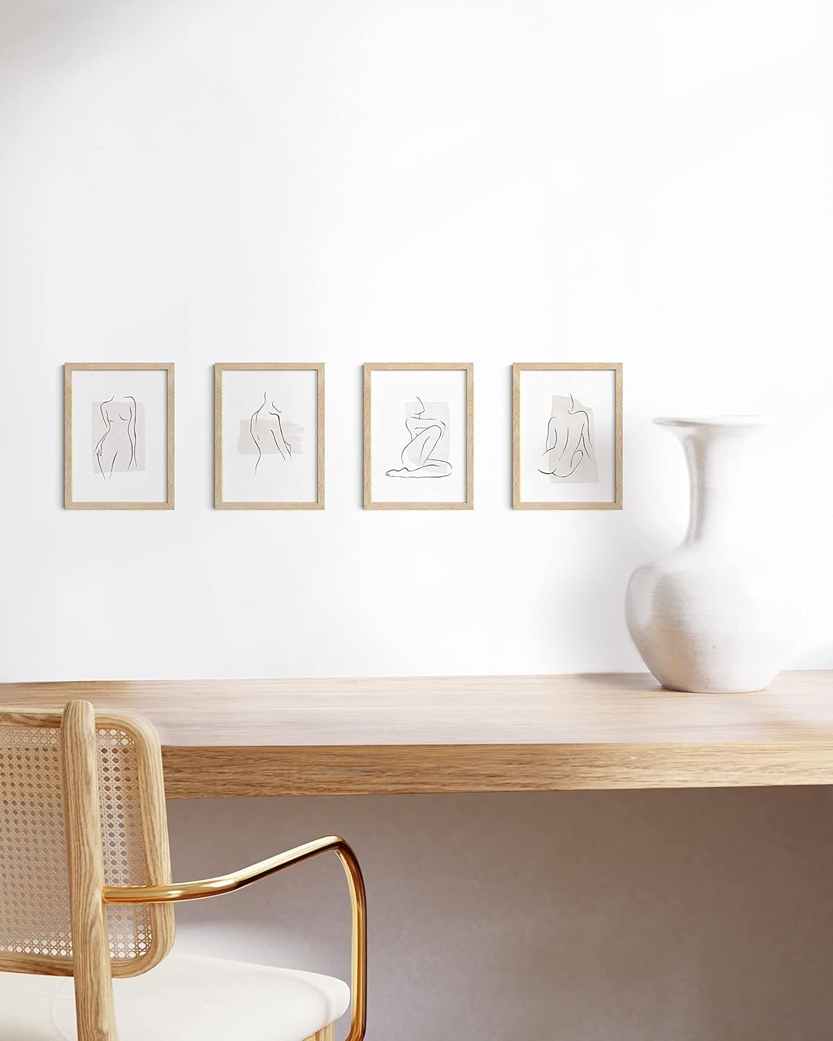 Haus and Hues 5x7 Natural Oak Wood Photo Frame Set of 15 - Mini Picture Frames Bulk Gallery Set - Premium Bulk Picture Frames 5x7 for Stylish Photo Gallery Wall Frame Set - Ideal for Home & Office