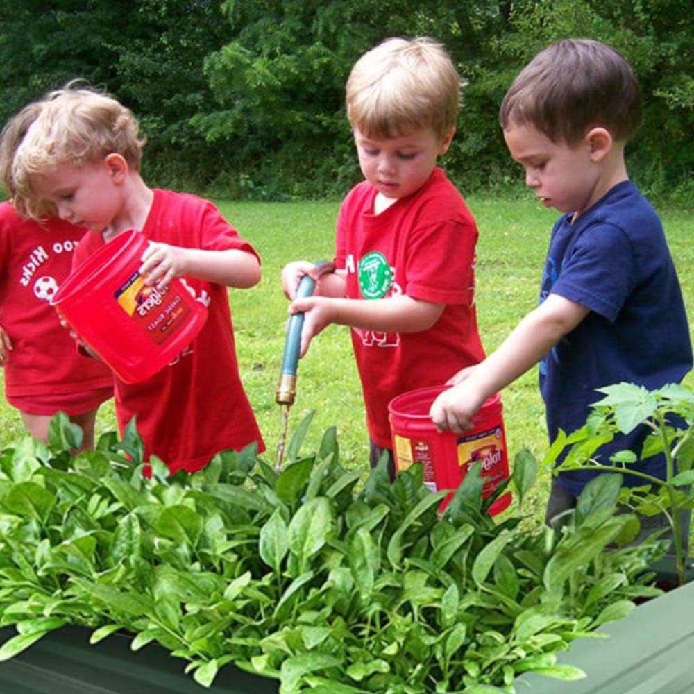 8x2x1ft Metal Raised Garden Bed Kit,Galvanized Garden Bed Box for Vegetables, Flowers, Herbs, and Succulents,120 Gallon Capacity - Green
