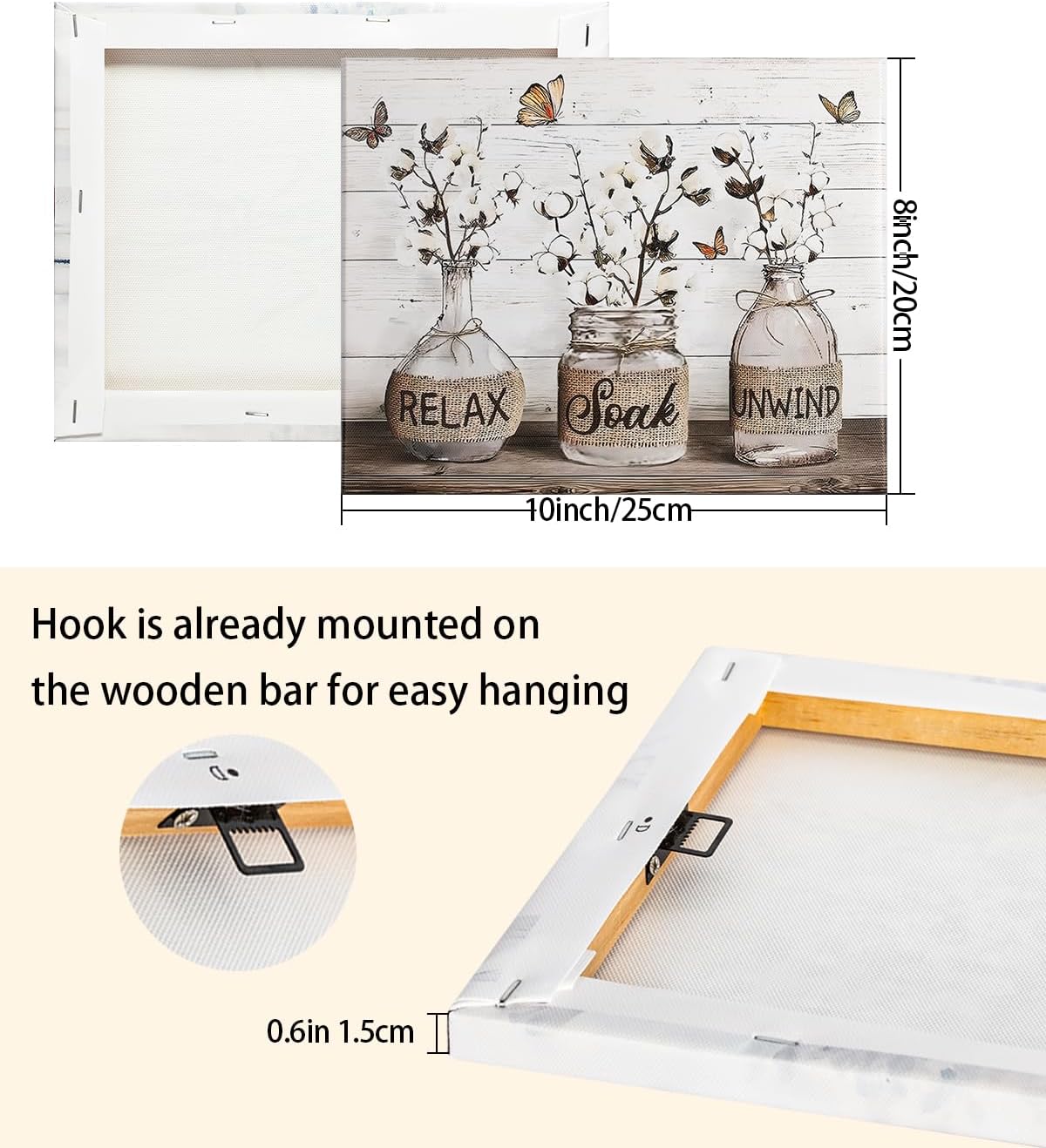 AbcCustomize Wall Art, Canvas Wall Art for Living Room Decor,Wall Decor Aesthetic, Country Nature Landscape Painting for Bedroom Bathroom Office Home Decor