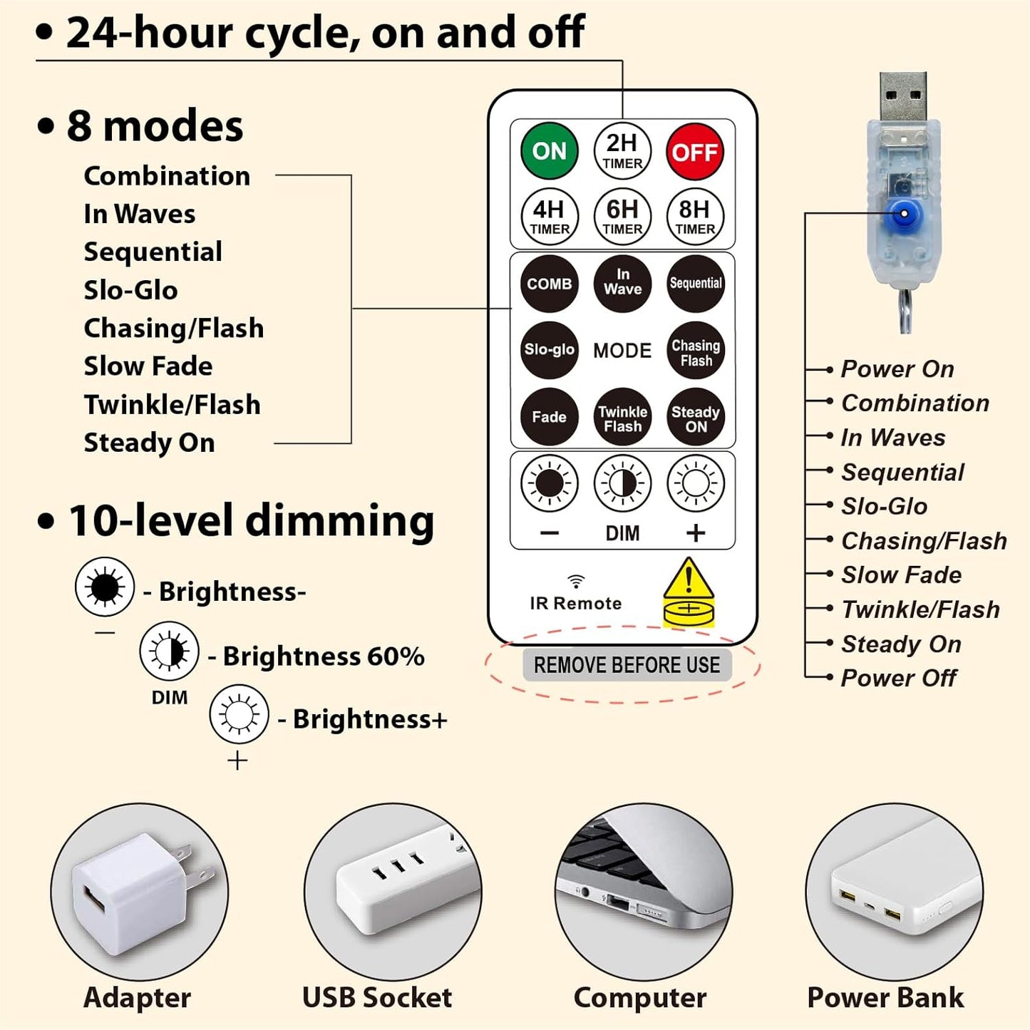 HXWEIYE 300LED Fairy Curtain Lights, 9.8x9.8Ft Warm White USB Plug in 8 Modes Christmas String Hanging Lights with Remote for Bedroom, Indoor, Outdoor, Weddings, Party