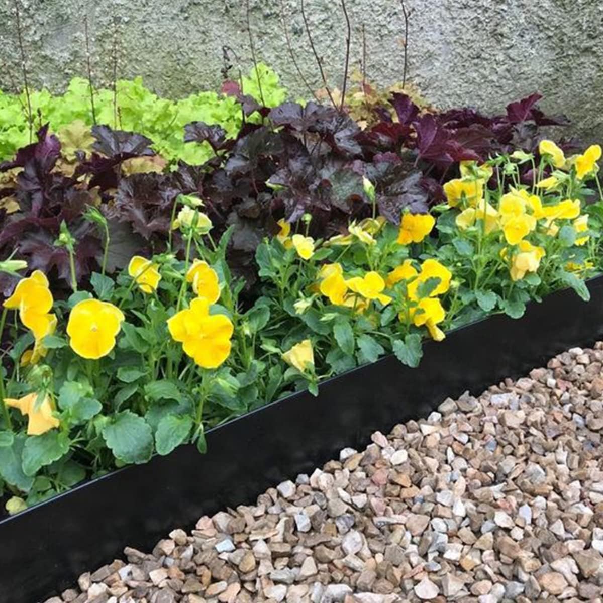 Landscape Edging Border, 5 inch Tall Wall, Garden Edging Borde Flower Bed Edging Plastic Edging for Landscaping Rubber Landscaping Edging (70 feet & no Stakes)