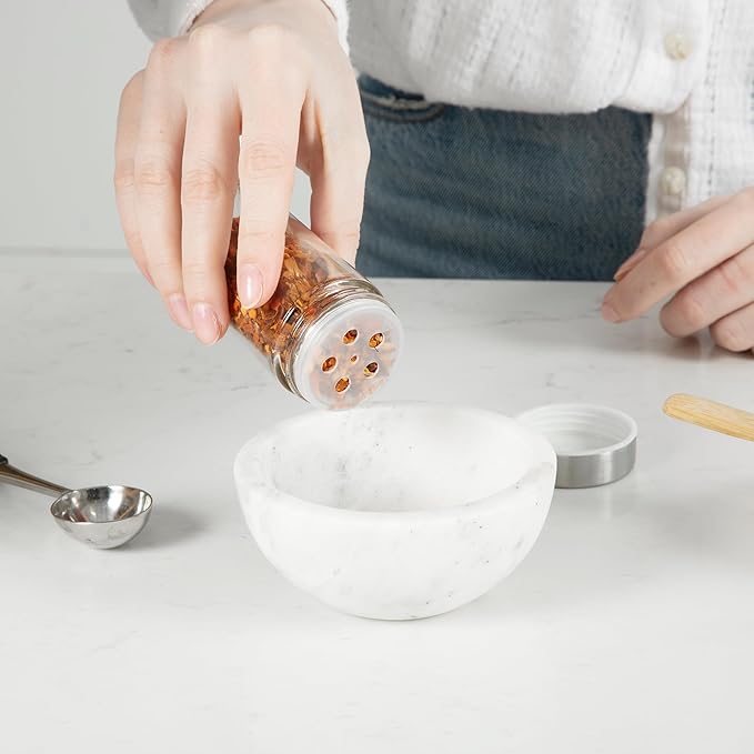 Orii 20 Jar Bamboo Spice Rack with Spices Included - Rotating Tower Organizer for Kitchen Spices and Seasonings, (Bamboo Wood)