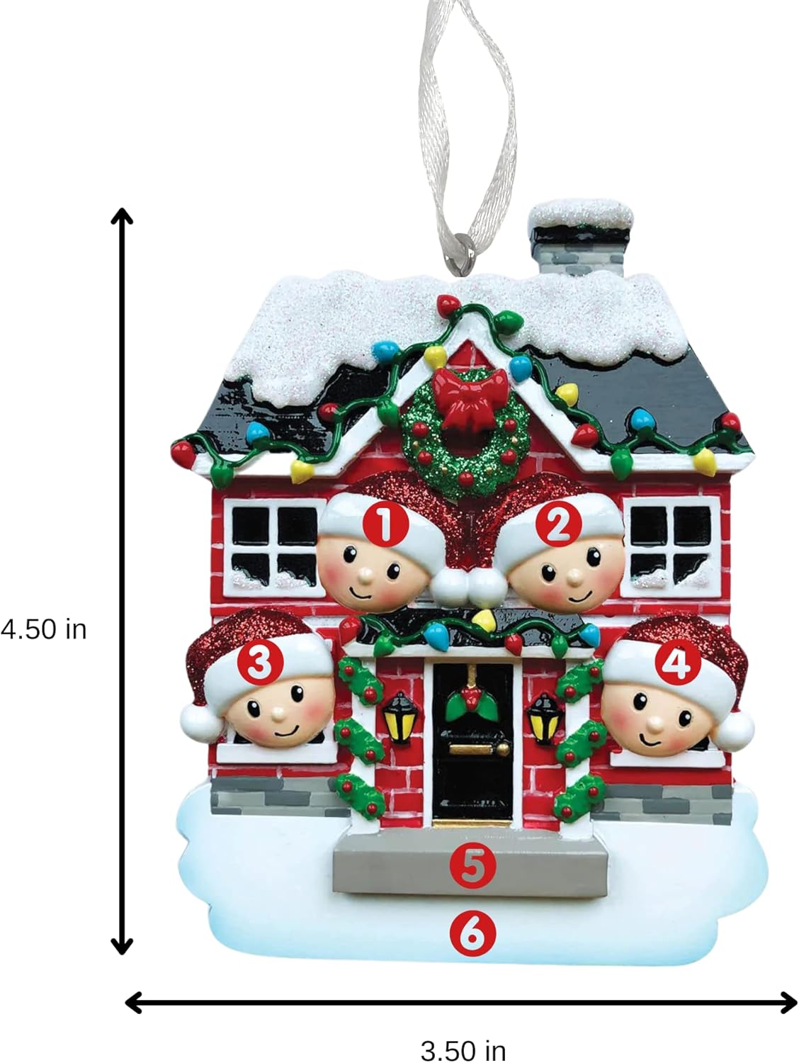 2025 Family Christmas Ornament β Personalized Ornament for Families β Custom Family Ornament β Holiday Tree Decoration Keepsake Gift (Family of 4)