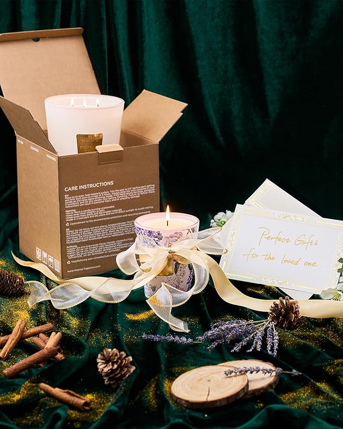 M&SENSE Wild Cherry Scented Candle 3 Wick, 35oz 150H Long Lasting, Soy Candles Stress Relief Romantic Gifts for Women Home Decor