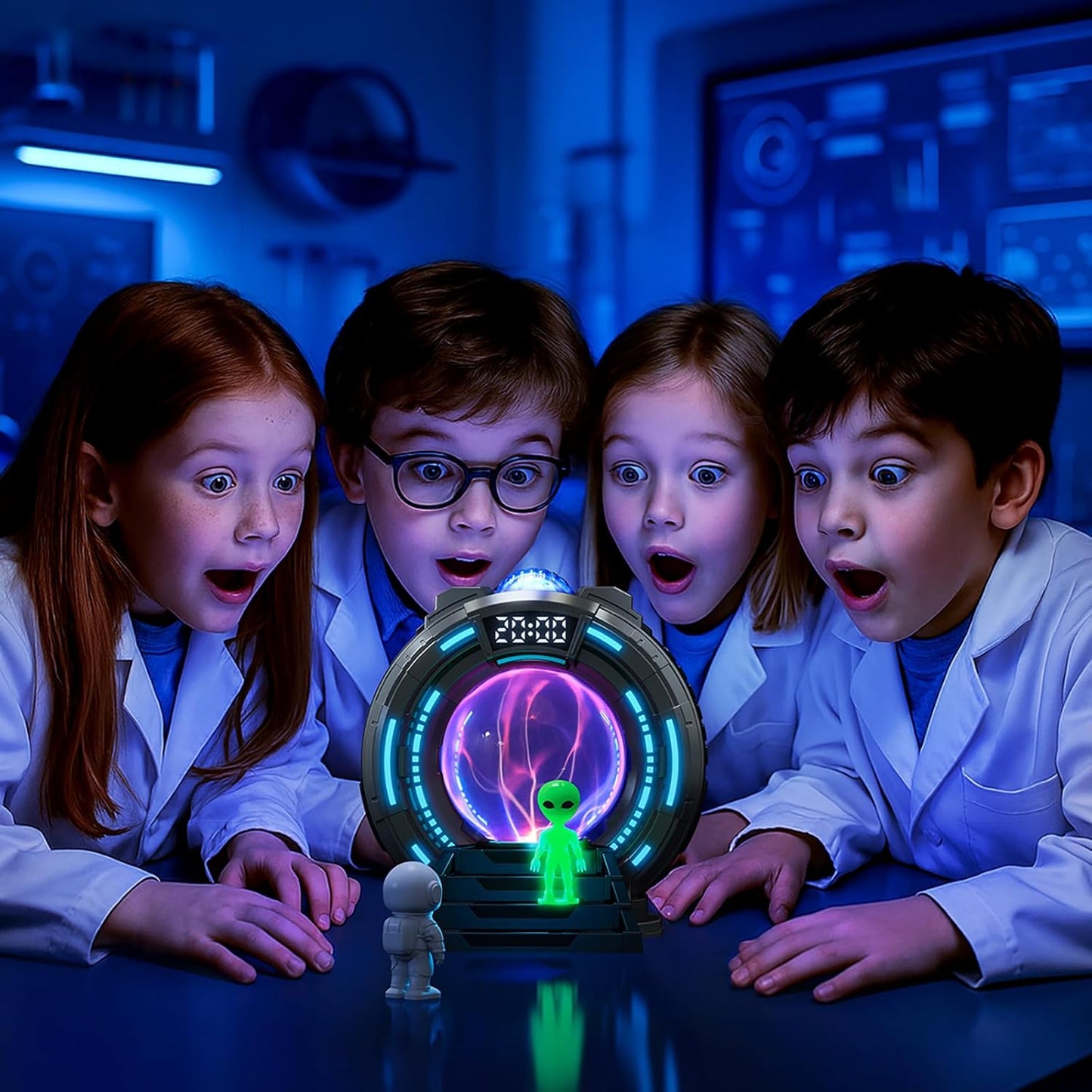 Space Portal Night Light,Alien Veins lamp,Plasma Globe Light LED Aurora Projector,Timer,Remote Control,Party,Adults,Kids' Room Decor Lamps,Christmas,Birthday Gift(Gray)