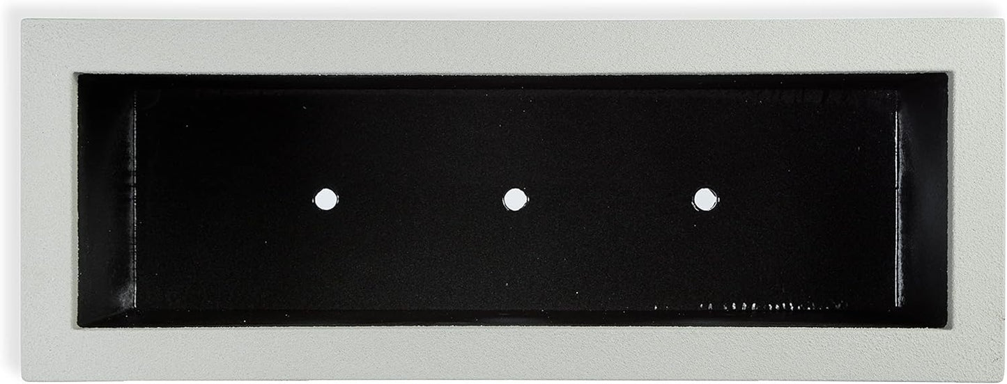 PolyStone Milan Tall Modern Outdoor/Indoor Rectangular Trough Planter, 46" L X 17" W X 19" H, Lightweight, Heavy Duty, Weather Resistant, Polymer Finish, Commercial and Residential (Concrete Gray)