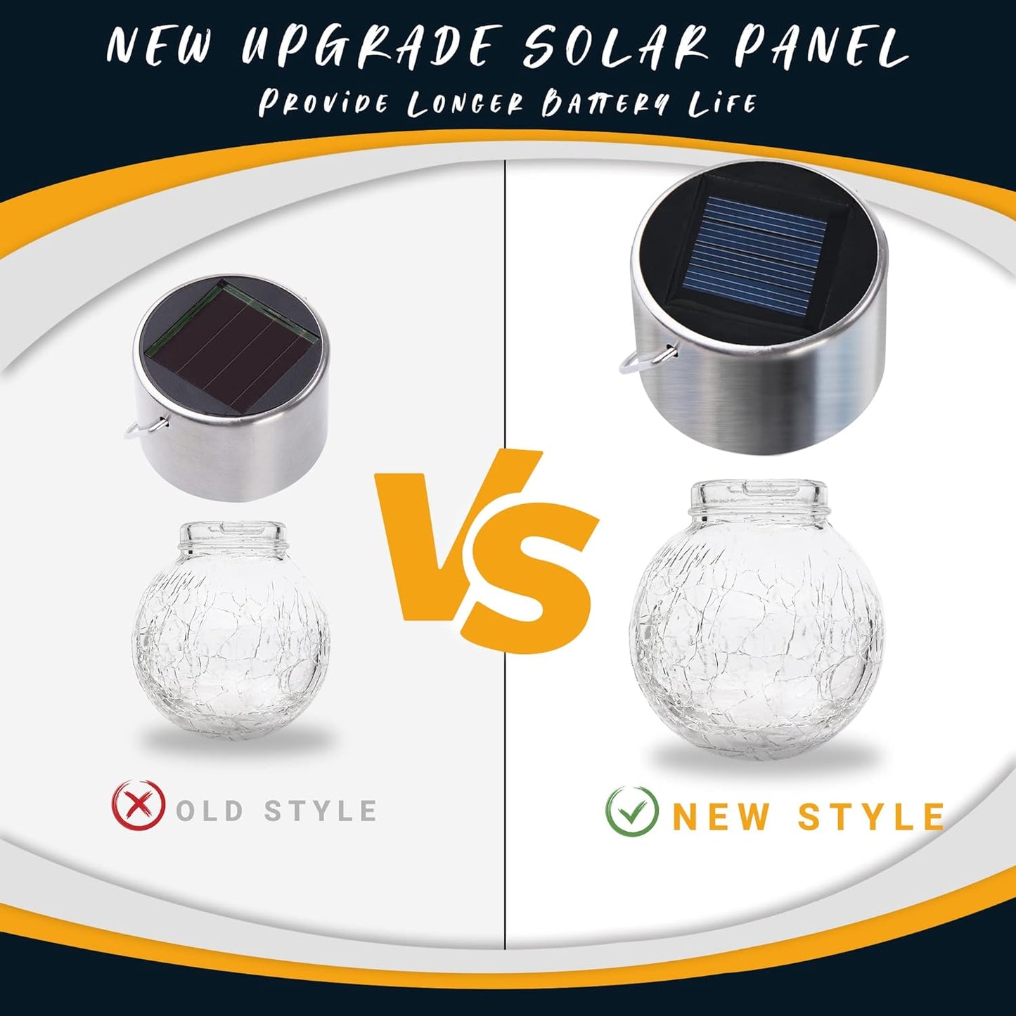 GIGALUMI Solar Lights Outdoor Waterproof ,12 Pack Solar Hanging Lights Garden Decor,Gifts for Women Mom Grandma,Solar Outdoor Lights Lantern Cracked Glass for Yard, Fence, Tree(Color Changing)