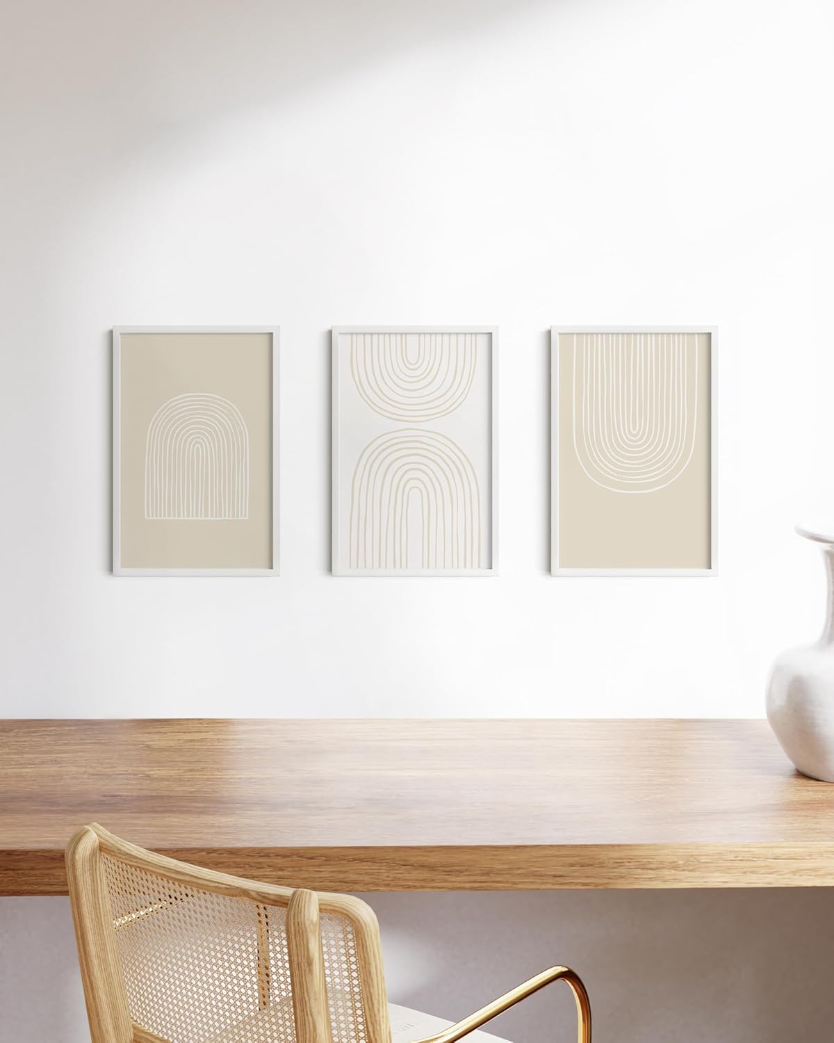 HAUS AND HUES 11x17 White Metal Picture Frames - Features Premium Aluminum, Vertical & Horizontal Hang, Shatterproof Plexiglass - Perfect for Home, Room, Office (11x17 in, White, Set of 3)