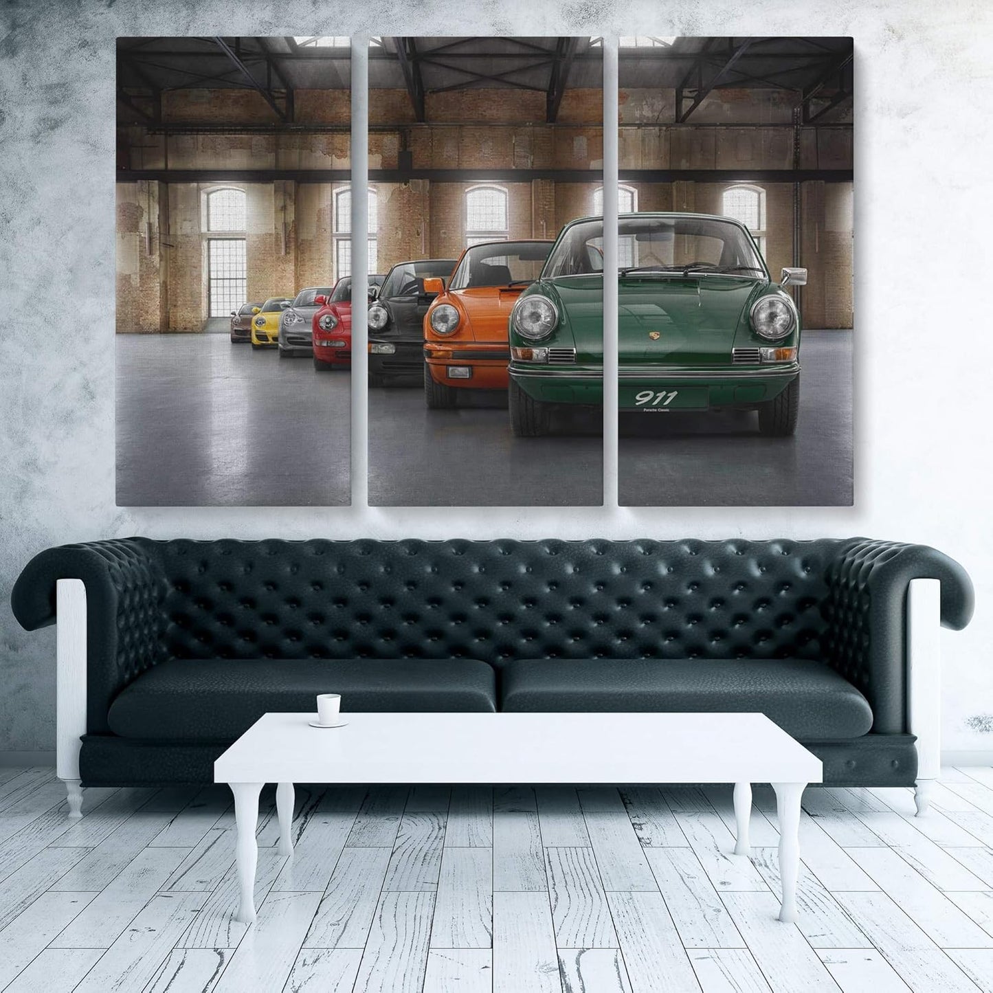 Porsche Car 911 Color Revolution Canvas Art Print Picture Wall Home Decor - Various Sizes (45in x 30in Gallery Wrapped)