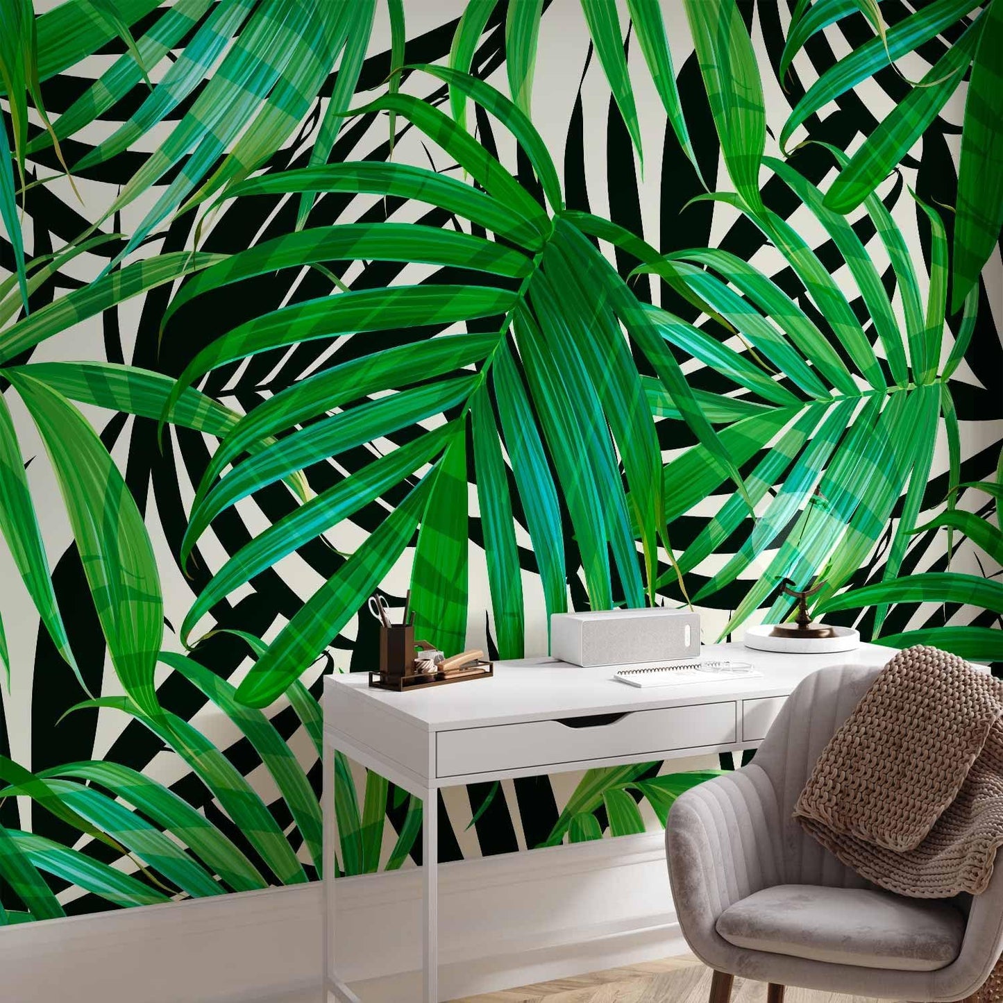 artgeist Wall Mural Tropical 157"x110" XXL Peel and Stick Self-Adhesive Wallpaper Removable Large Sticker Foil Wall Decor Print Picture Image Design