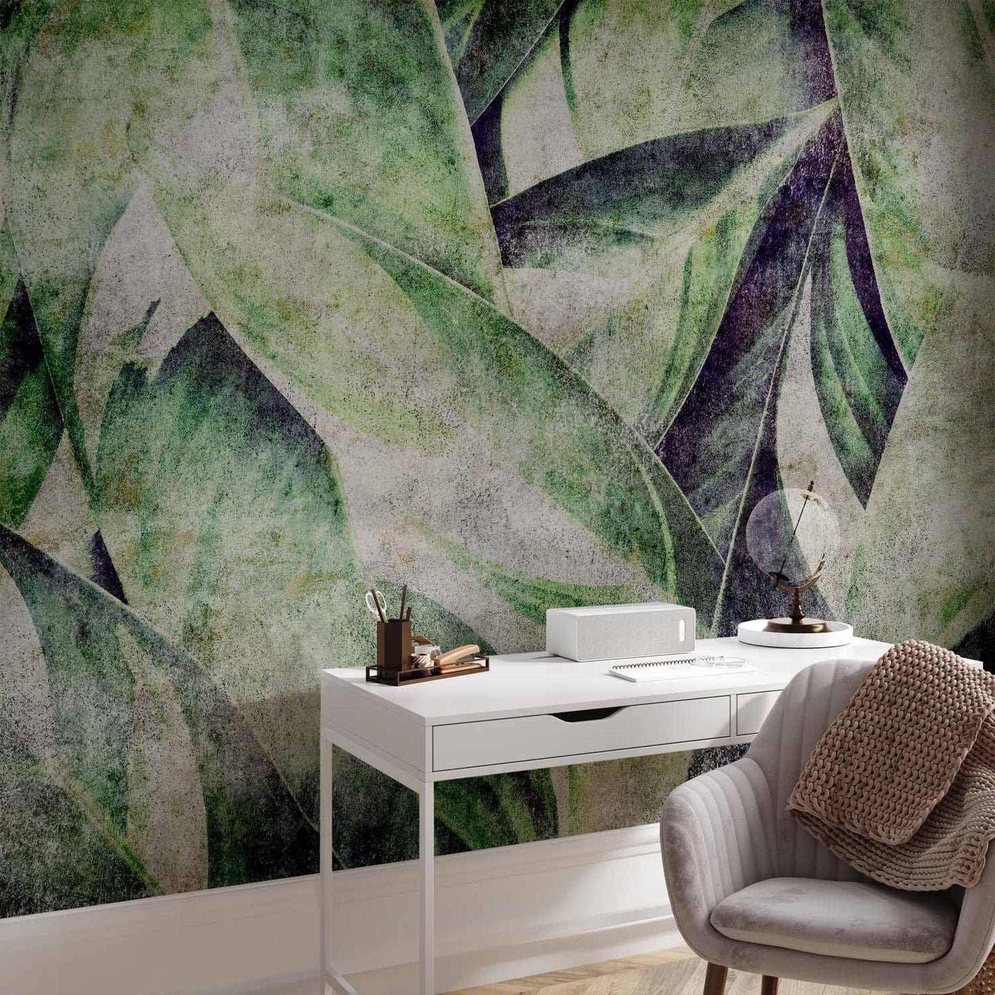 artgeist Wall Mural Tropical Leaves 177x124 in - XXL Non-Woven Wallpaper Fleece Wall Decor Photo Print Picture Image Design Jungle Nature Botanical b-C-0844-a-a