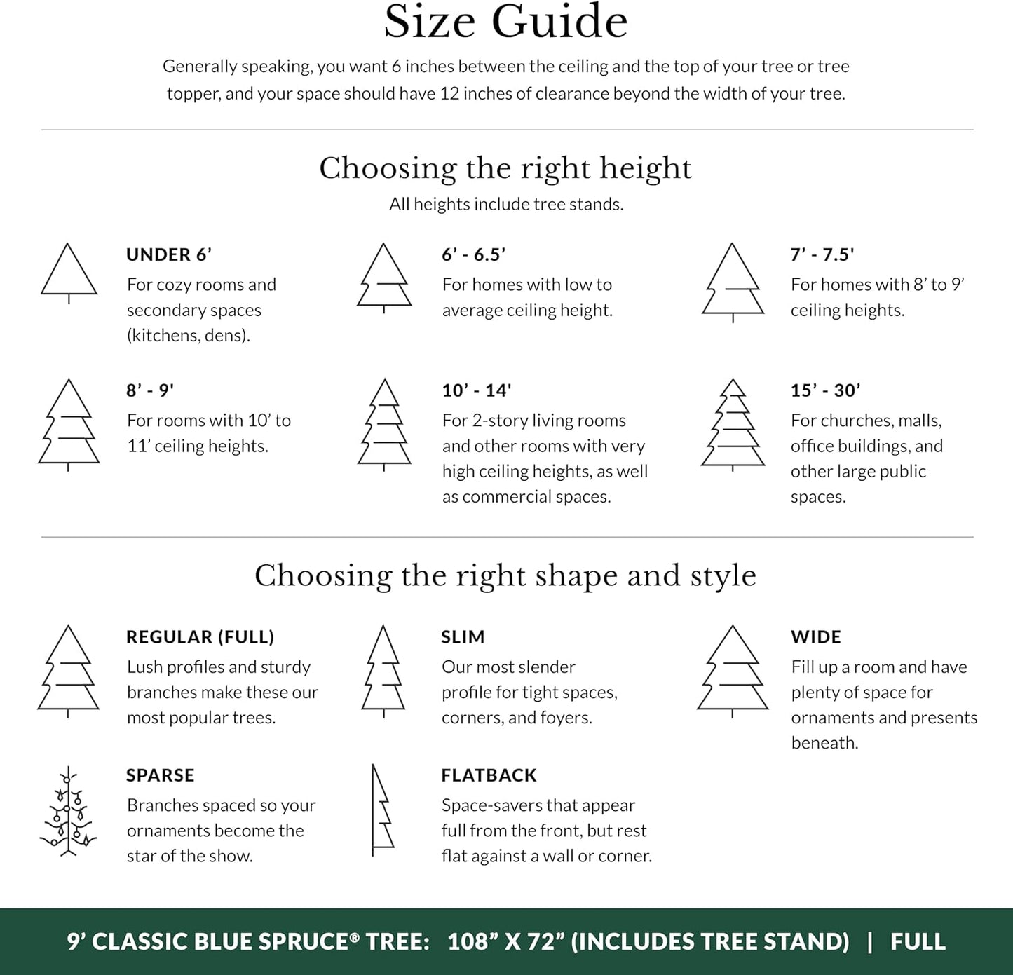 Balsam Hill 9ft Pre-Lit Classic Blue Spruce - Artificial Christmas Tree with 1500 Clear Incandescent Lights, Easy Plug Technology, Premium Stand & Storage Bag for Indoor Holiday Decorating
