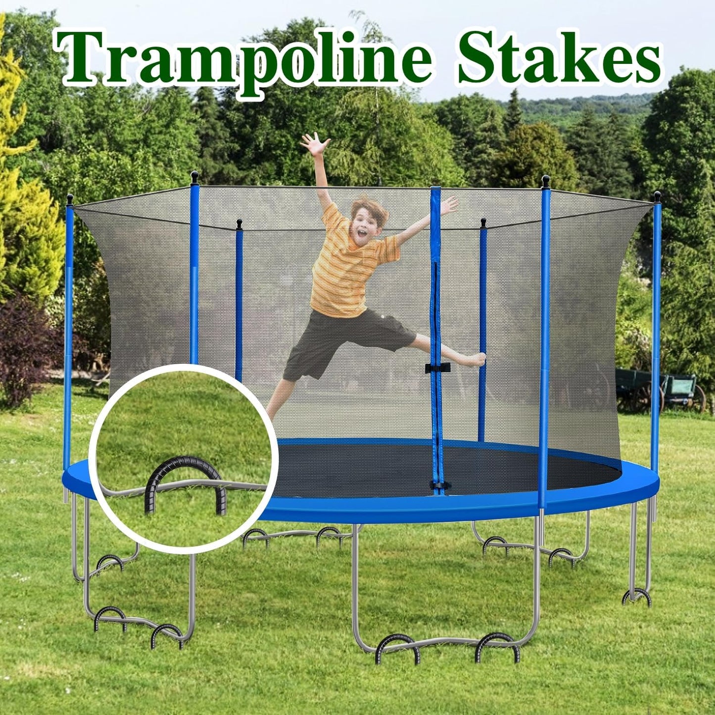 Rebar Stakes 16 Inch 20 Pack J Hook Ground Stakes Heavy Duty Tent Stakes Chain Link Fence Stakes with Chisel Point End Galvanized Steel Ground Anchors Metal Spikes Black Coated