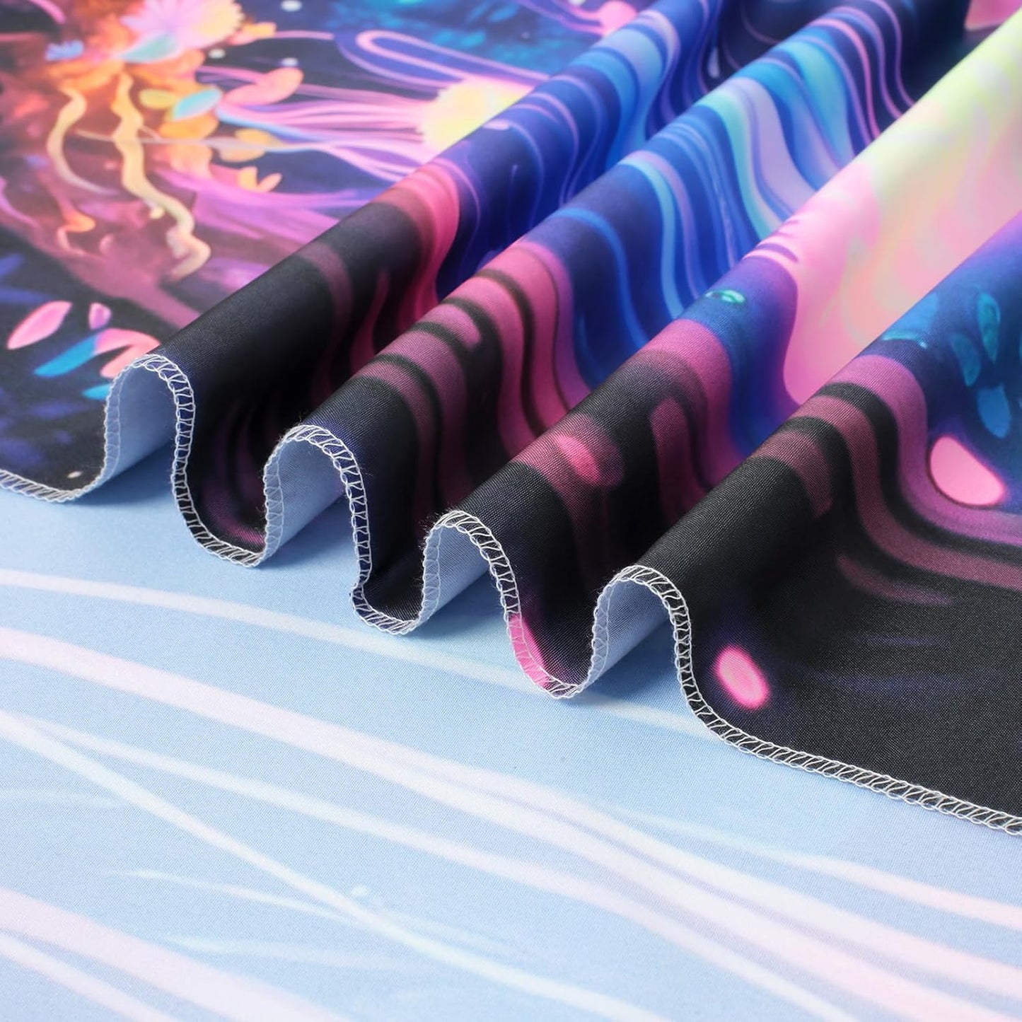 Manicer Blacklight Jellyfish Forest Tapestry – UV Reactive Fantasy Underwater Jellyfish in Enchanted Forest, Glow in the Dark Neon Nature Art Wall Hanging for Bedroom, Living Room – 51.2" x 59.1"