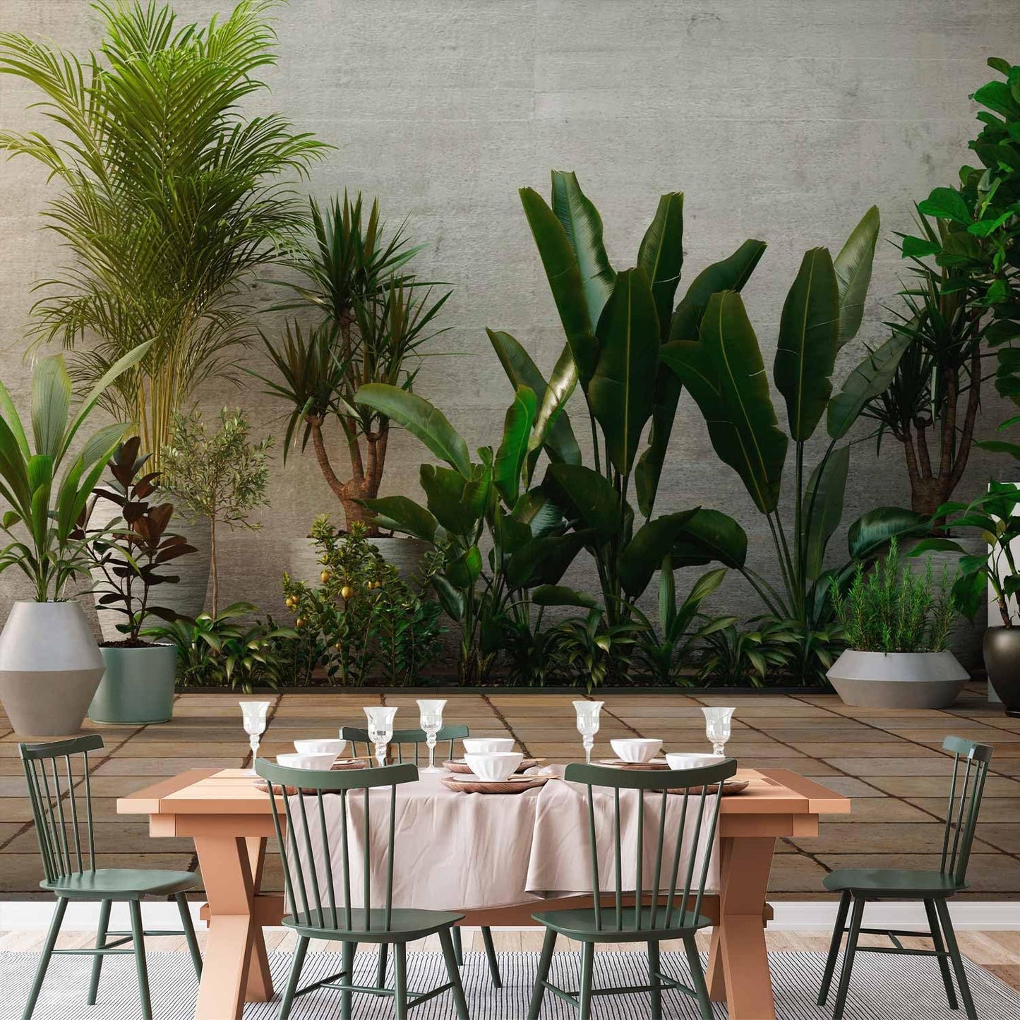 artgeist Wall Mural Nature 116x83 in - XXL Peel and Stick Self-Adhesive Wallpaper Removable Large Sticker Foil Wall Decor Print Picture Image Design Botanics Plants 3D Effect b-B-0600-a-a