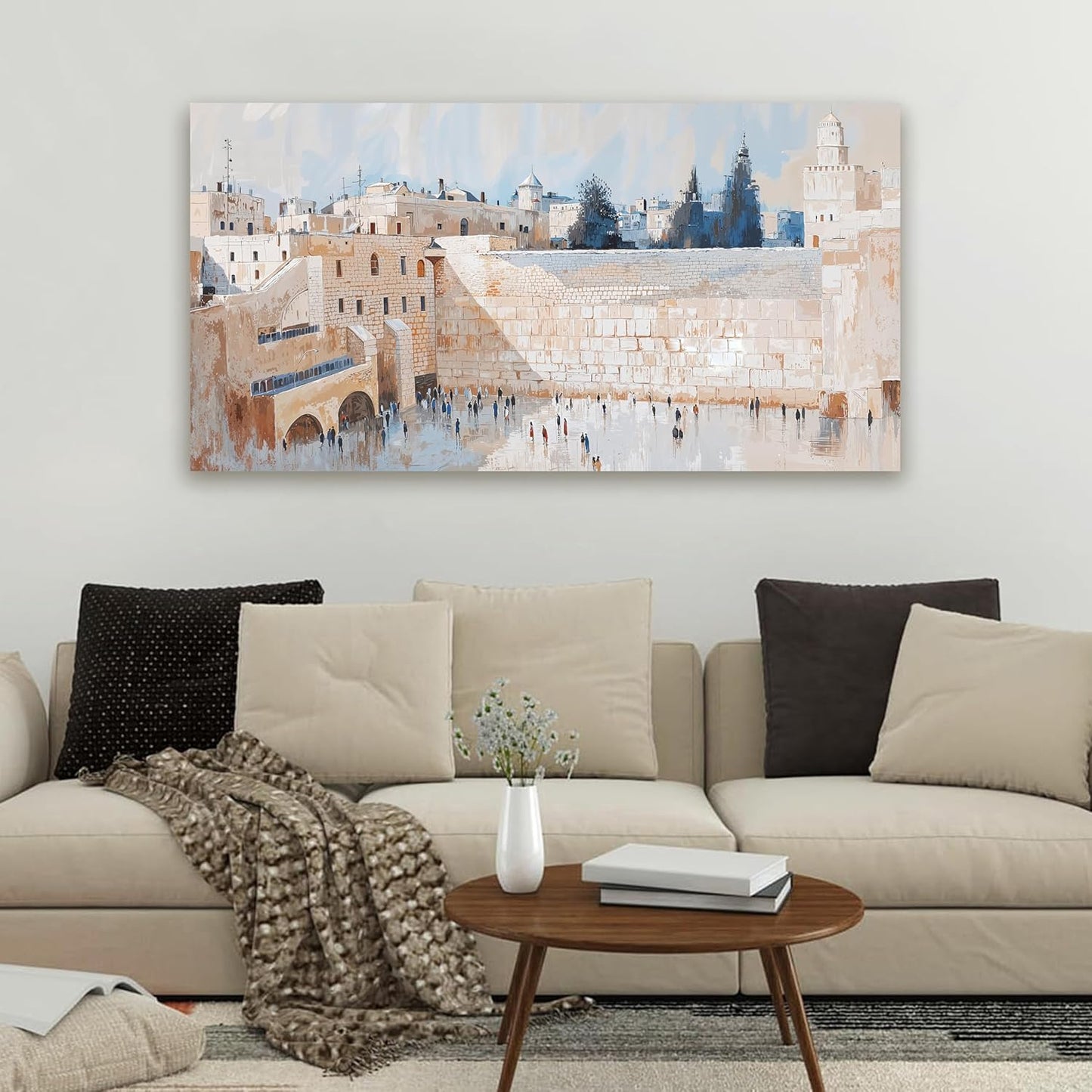 Canvas Wall Art Decor Pictures Beige Large Wall Art Decor For Living Room Artwork For Walls Vintage Canvas Art Wall Decor Prints Pictures For Bedroom Dining Room Office Wall Hanging Decor 20" X 40"