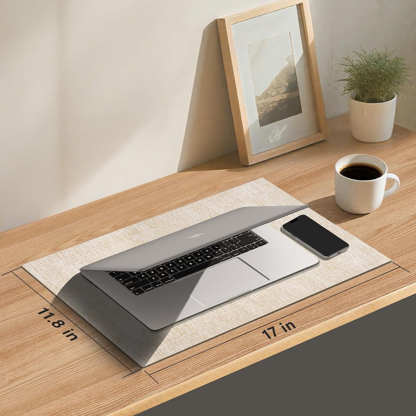 DOLOPL Placemats Set of 6, Reversible Wipeable & Heat Resistant Place Mats, Modern Faux Leather Table Mats for Kitchen, Neutral Waterproof Tablemats for Dining Table Decor, Wedding, Party(Beige)