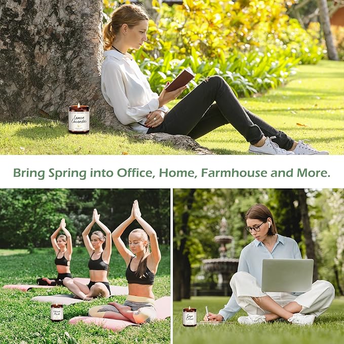 Auelife Scented Candle for Home | Vetiver Musk Candle | Aromatherapy Candles- Soy Candles for Home Scented, Gifts for Women Men, Vetiver Fragrance -7oz, Single-Wick Made with Soy Wax