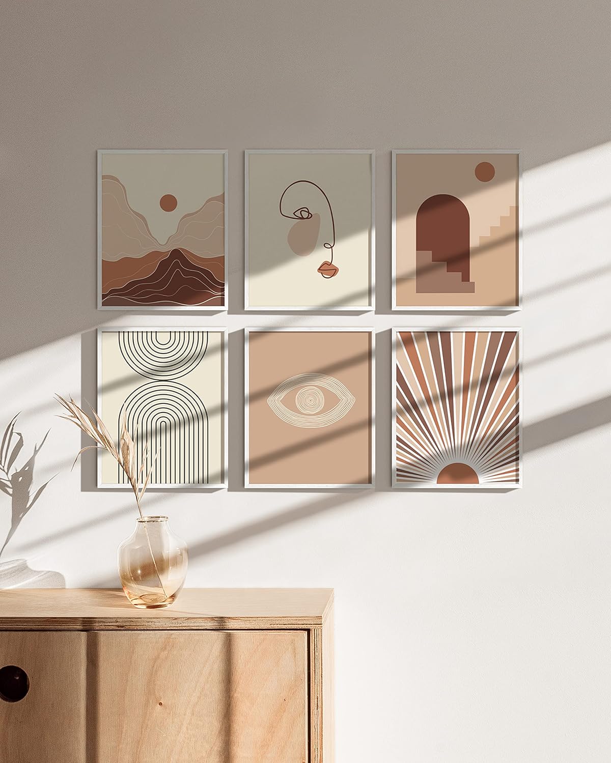 HAUS AND HUES 8x10 White Oak Wood Picture Frames Set of 25 - Premium Bulk Picture Frames 8x10 Bundle - Elegant Gallery Wall Frame Set for Posters, Art Display - Ideal for Wall Decor in Home & Office