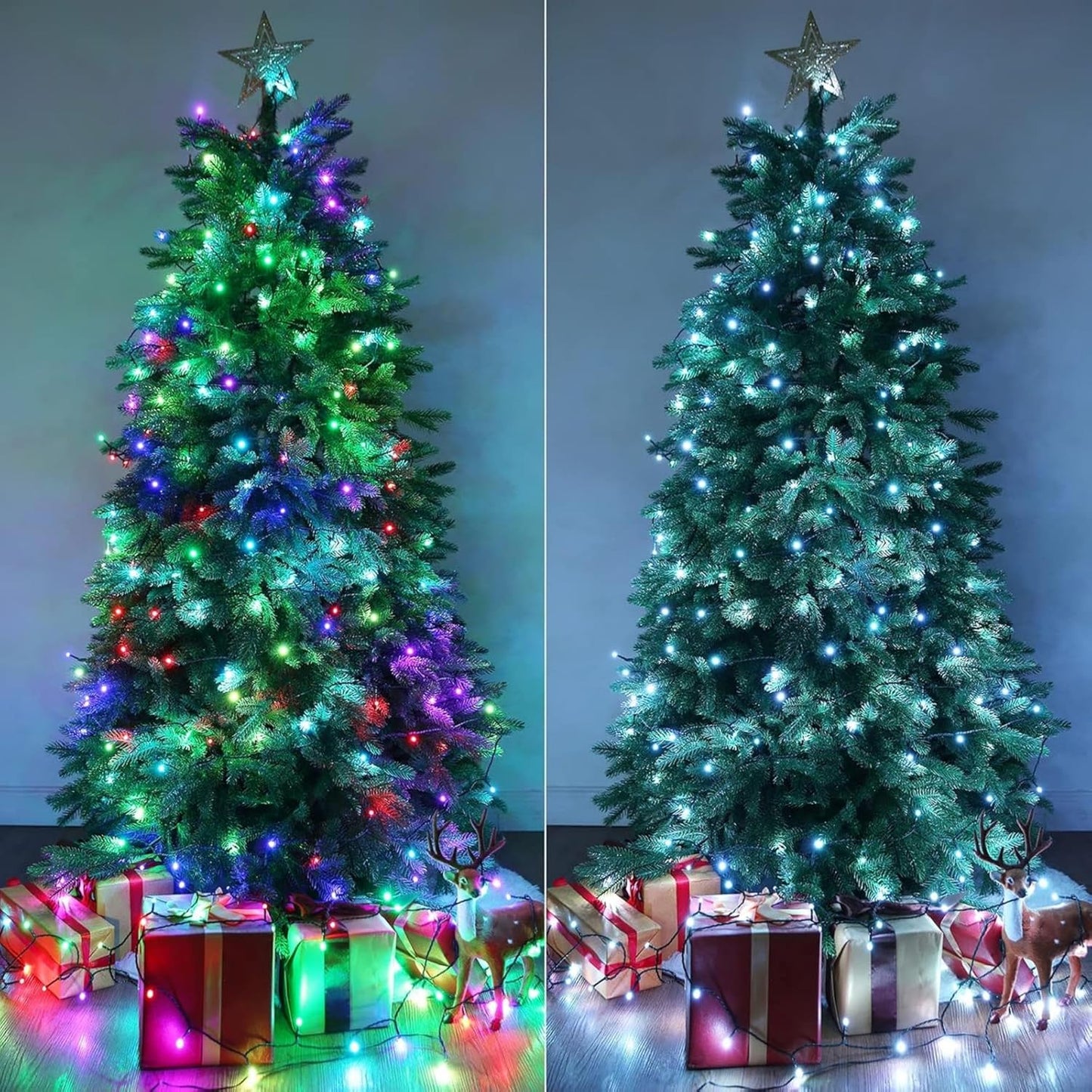 iBaycon Color Changing Christmas Lights, 66FT 200 LED RGB Halloween String Lights Outdoor, Fairy Twinkle Tree Lights with Remote Timer Plug in for Xmas Room Indoor Party Holiday Decorations