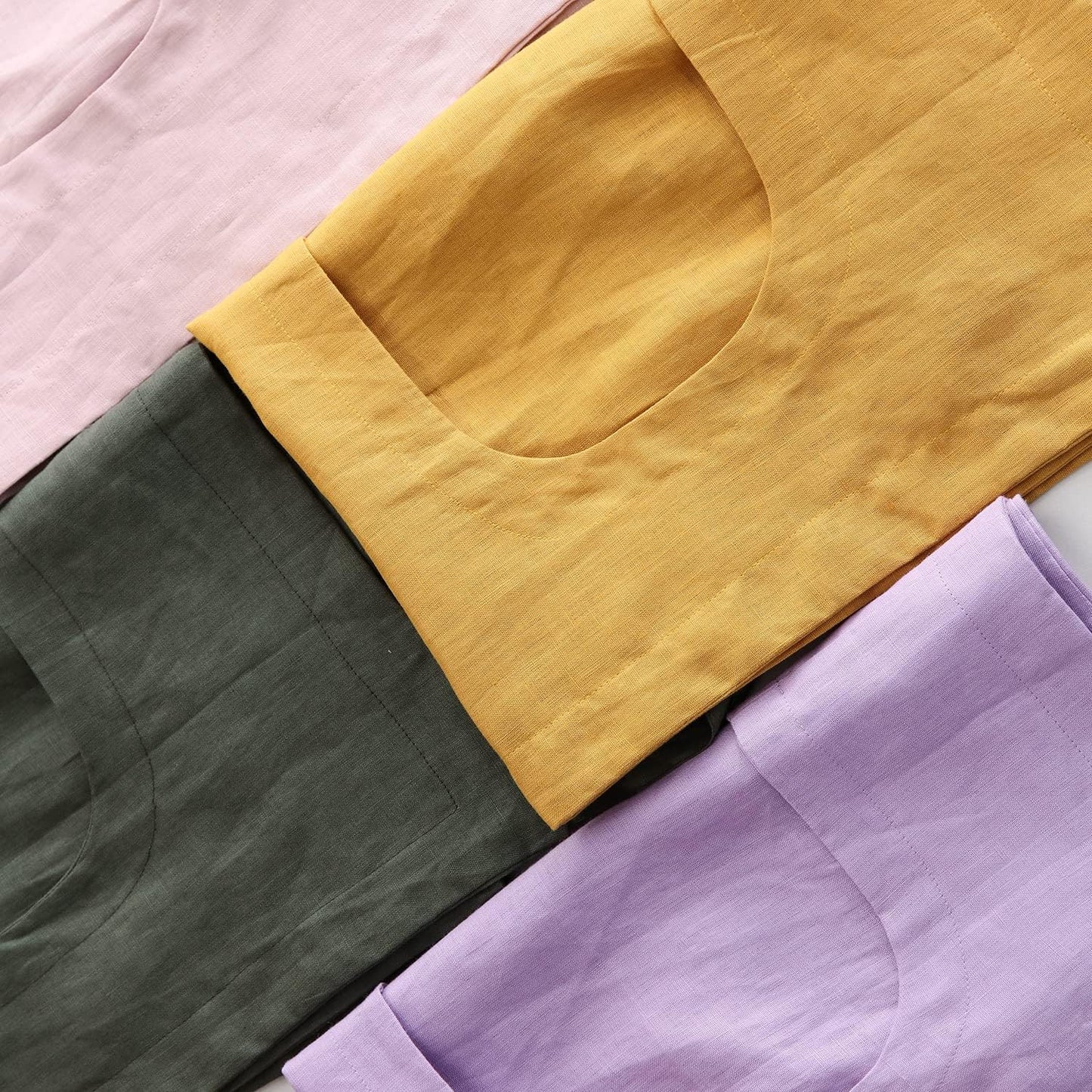 Amazhiyu 100% Linen Door Hanging Laundry Hamper Bag, 19x27 Inches Red