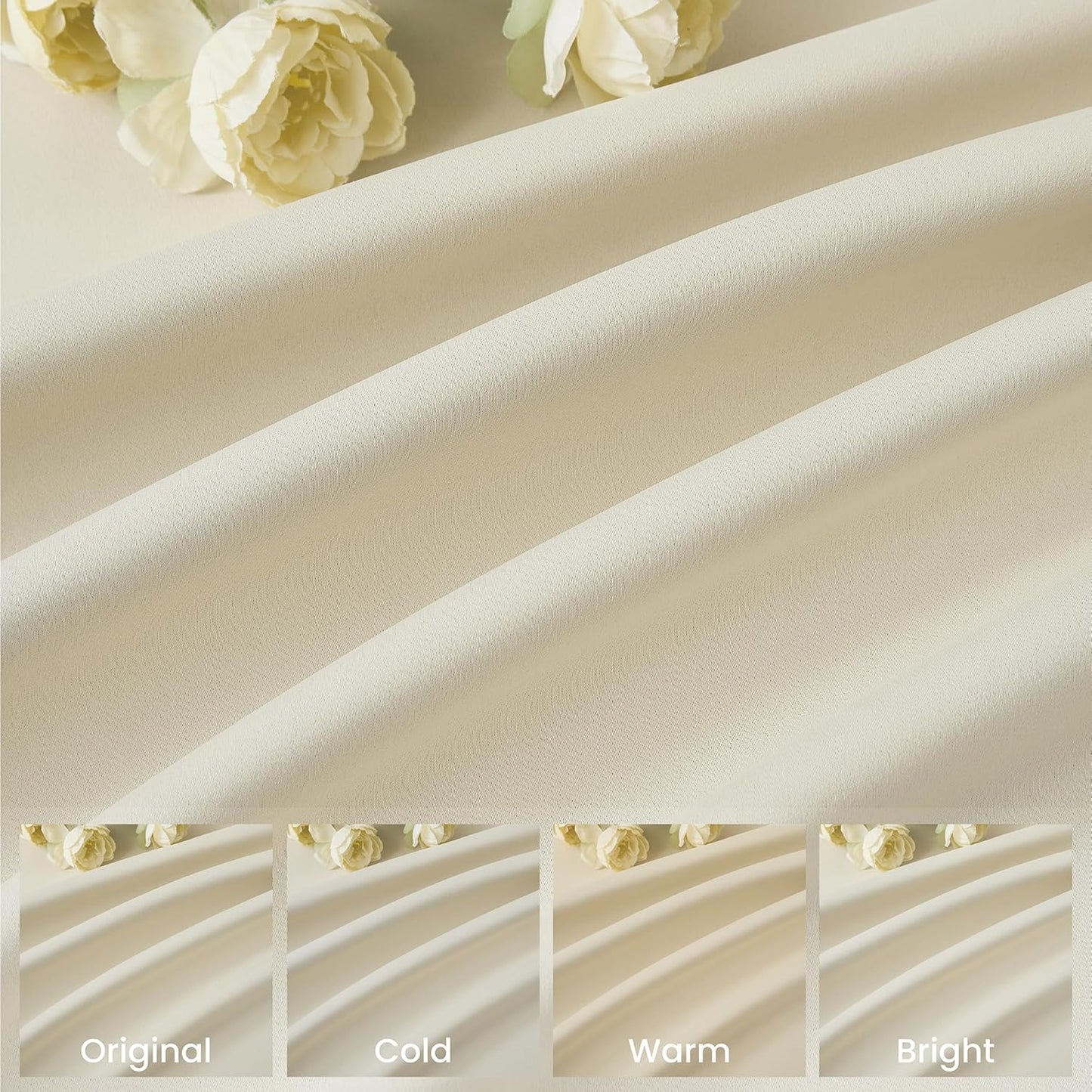 KangBang Cream Blackout Curtains 105 Inches Long, Extra Wide Pinch Pleated Sound Dampening Room Divider Drapes for Hall Large Windows, Aesthetic Privacy Decorative,60”Wx105”L,9 FT,2 Panels