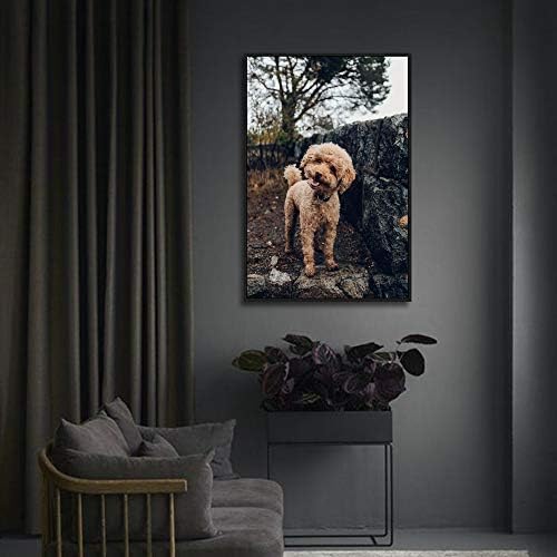 NWT Custom Framed Canvas Prints with Your Photo for Pets, Personalized Canvas Wall Art for Living Room, Bedroom - 24x36 inches