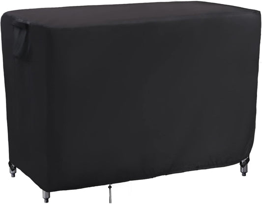 Kingling Outdoor Table Cover for Wicker Bar Cart, 48 Inch Waterproof Patio Bar Table Cover for Outdoor Beverage Serving Cart Covers - 48''L x 18''W x 36''H