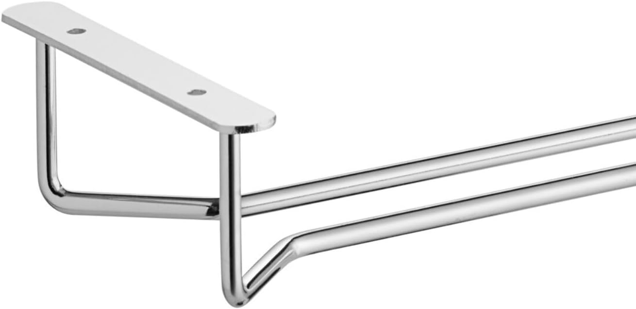 Soro Essentials- 16" Glass Hanging Stemware Rack Chrome Plated Set of 2- Wine Glass Hangers Under Shelf Cabinet Wire Wine Holder Storage Hanger for Cabinet Kitchen Bar or Home