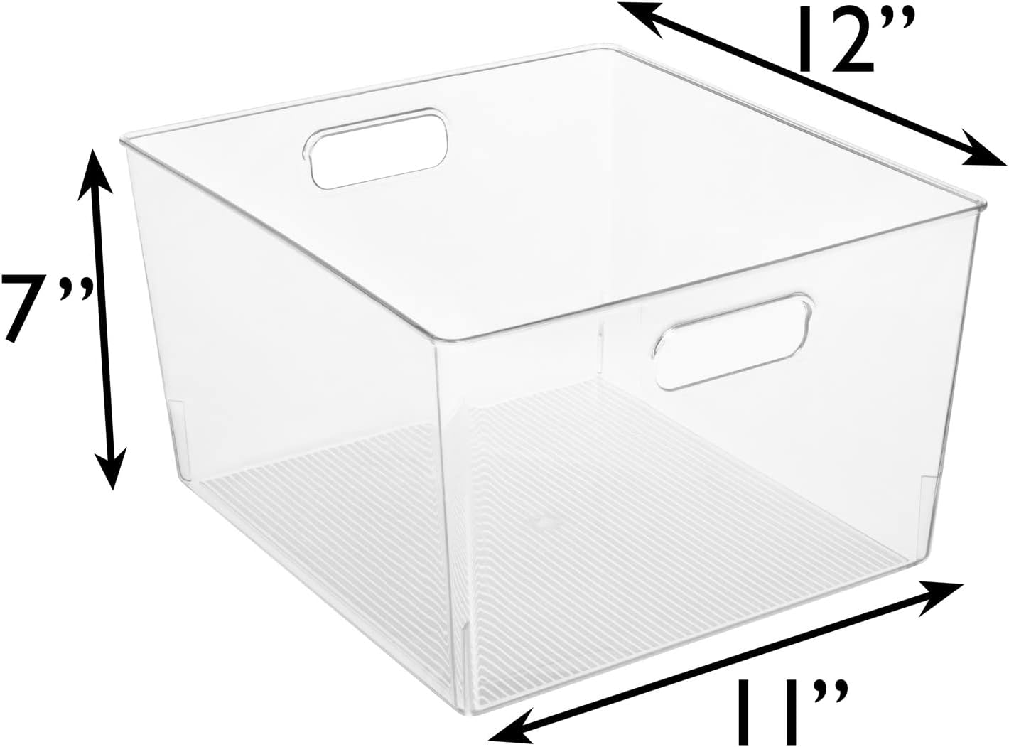 ClearSpace Clear Plastic Storage Bins – XL 4 Pack Perfect for Kitchen,Fridge, Pantry Organization, Cabinet Organizers