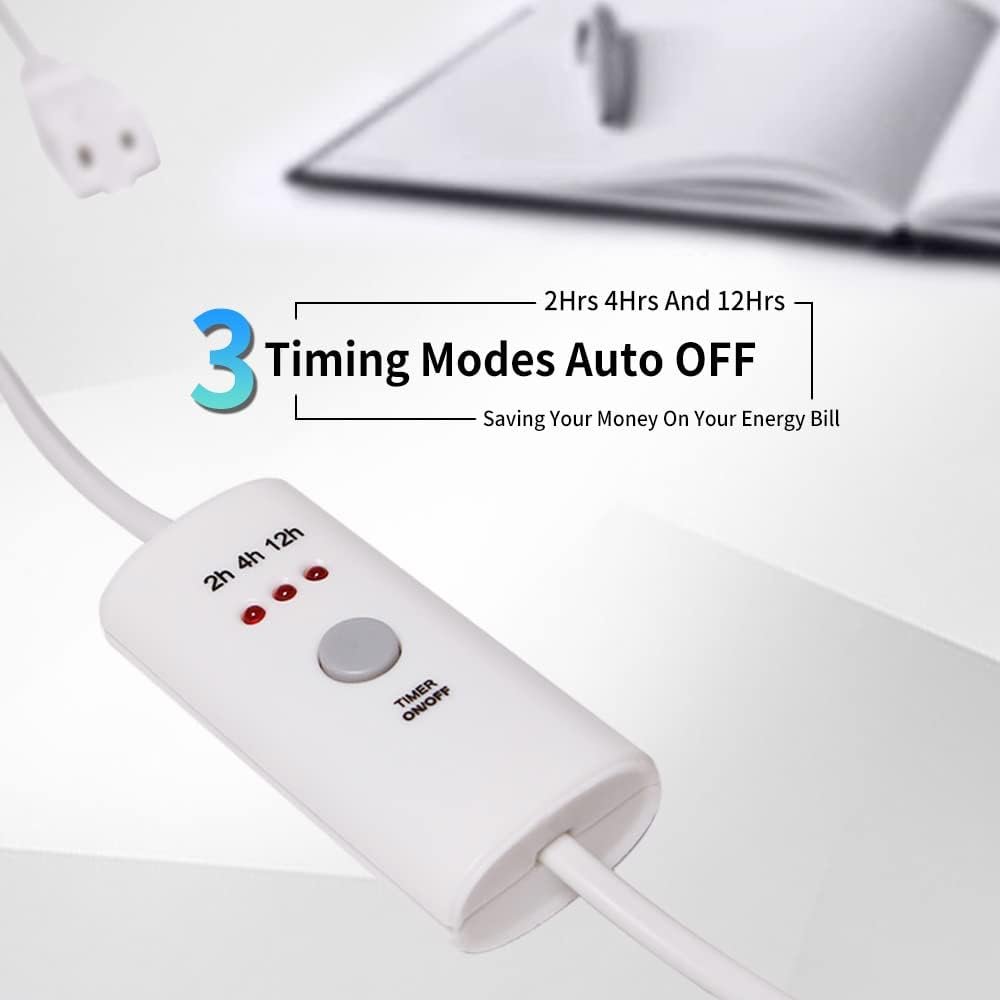 HNB Auto Off Timer, Lenth 30cm (12inch) for Indoor Small Appliances, Electric Oil Melt Warmer Wax Melt Warmer Wax Melter Fragrance Lamp Oil Warmer Burner (Timer 3D-30cm)