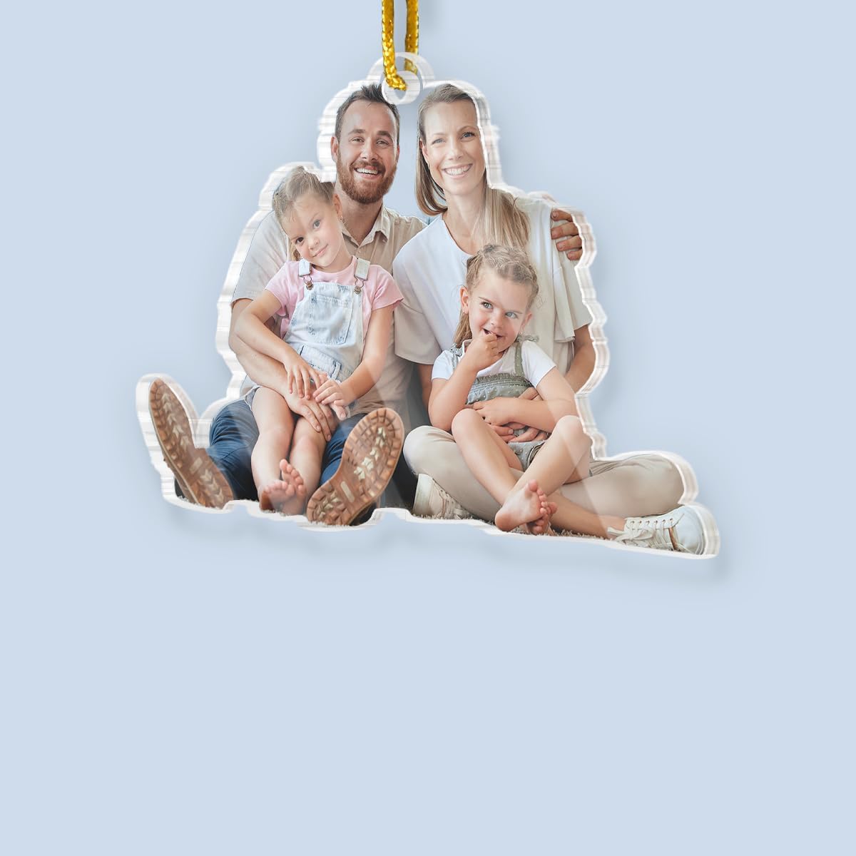 Pawfect House Personalized Photo Ornament, Custom Christmas Ornaments, 2D Acrylic with Ribbon, 3.7IN, 4.5IN or 5.5IN, Box Included, Custom Photo Gifts