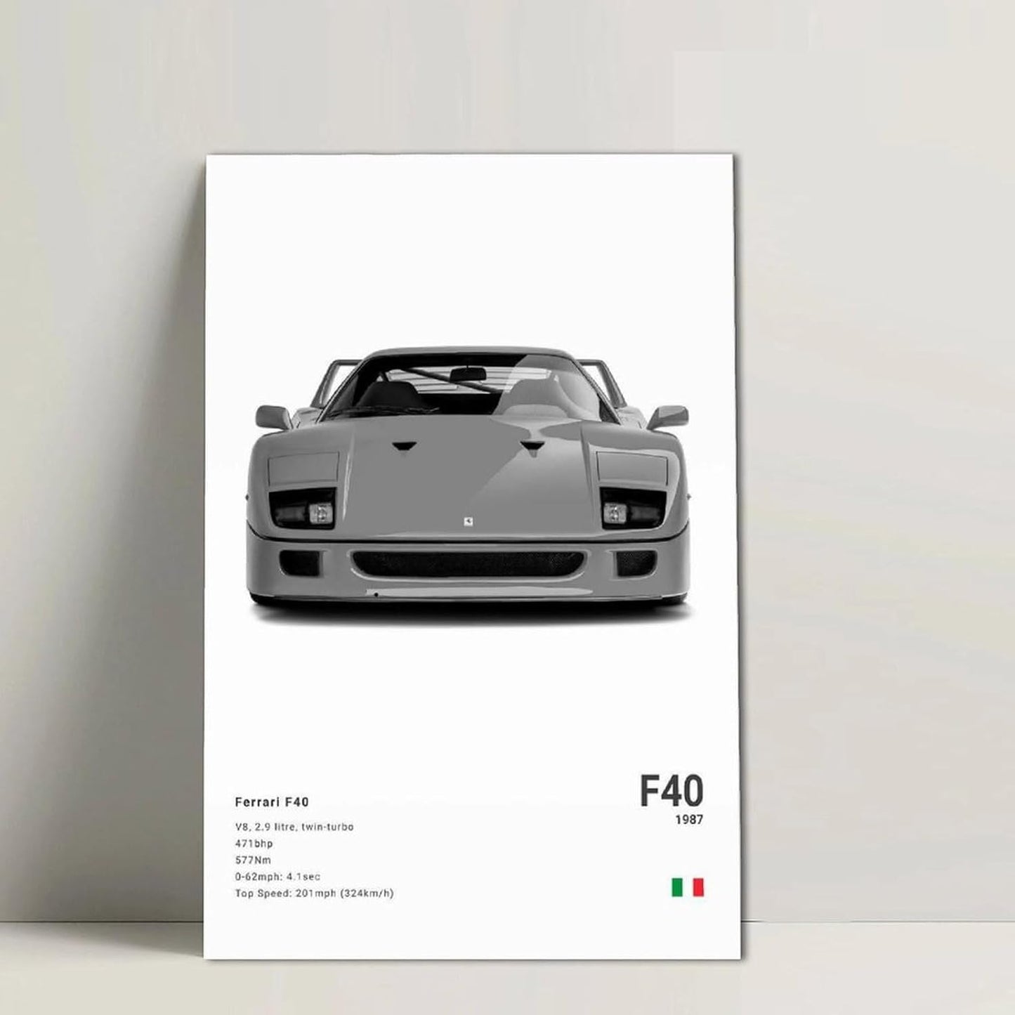 Farrari Car Posters For Walls Vintage Racing Car Canvas Prints For Home Decor Office Decor CUnframe-style 20x30inch(50x75cm)