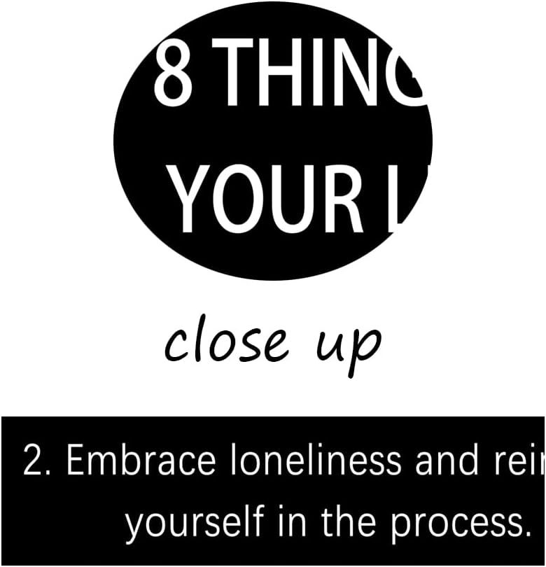 Motivational Canvas Wall Art 8 Things That Change Your Life In One Year Inspirational Wall Decor Quotes Poster Print Artwork for Office Living Room Framed Ready to Hang [12''Wx 18''H]