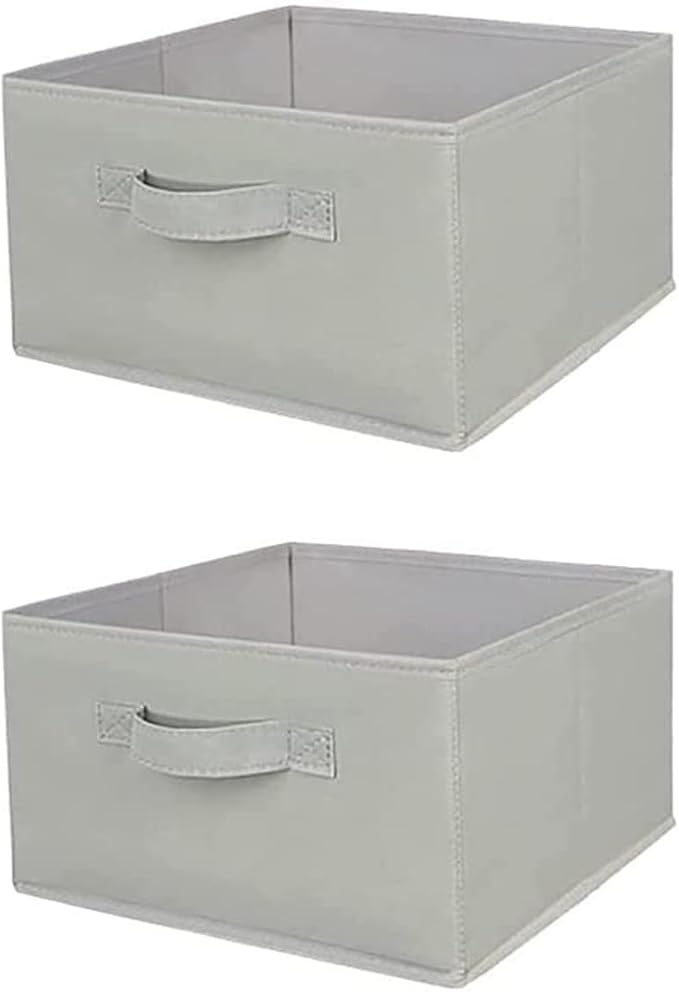 Hanging Shelf Closet Storage Organizer Removable Drawers ，Hanging Storage Organizer Hanging Sweater 2 Sock Underwear Drawers for Closet, Bedroom, Light Grey