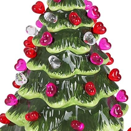 Ceramic Tree Replacement Bulbs - Bulbs for Vintage Ceramic Christmas Tree - Ceramic Christmas Tree Lights - Ceramic Christmas Tree Bulbs - Ceramic Christmas Tree Replacement Lights (150, Heart)