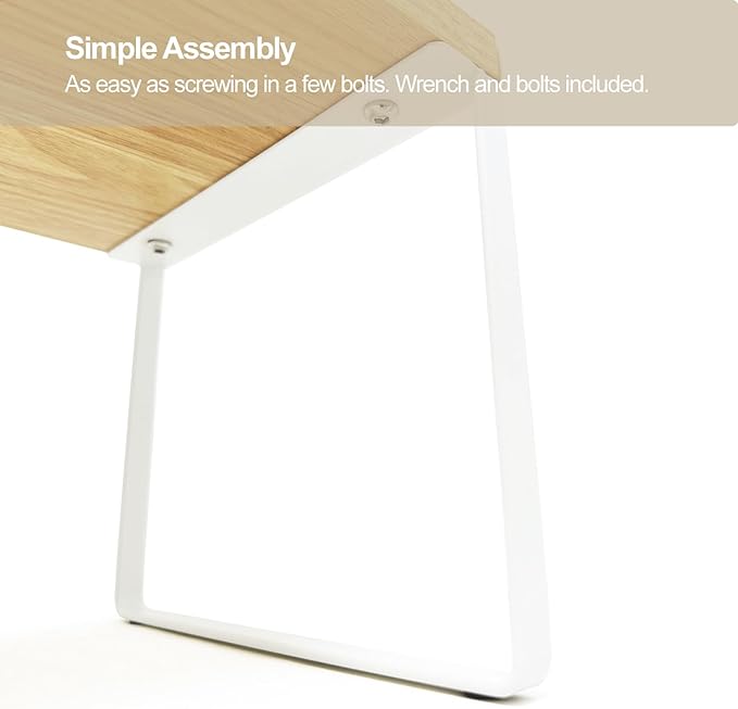 Mitus Shelf Organizer and Storage, Tiered Wood Cabinet Rack for The Kitchen Counter, Bathroom Counter, Pantry Cupboard, Office Desk Bookshelf, 12" Wide Natural and White