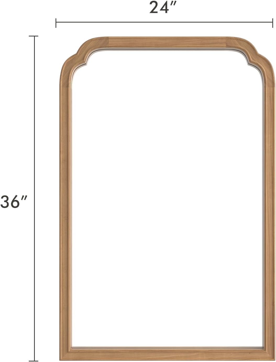 WallBeyond Wood Bathroom Mirrors for Wall Mounted, 24" x 36" Rustic Wood Frame Wall Mirrors Decorative for Living Room or Bedroom Vanity Mirror (Honey-Colored)