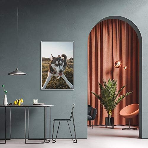 NWT Custom Framed Canvas Prints with Your Photo for Pets, Personalized Canvas Wall Art for Living Room, Bedroom - 16x24 inches