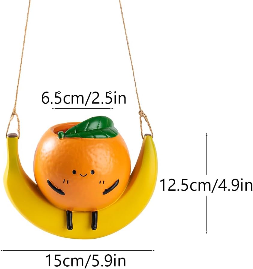 Hanging Swing Planter,Wall Planter， Indoor/Outdoor Resin Planter，Succulent Pots for String of Pearls - Hanging Plant Holder